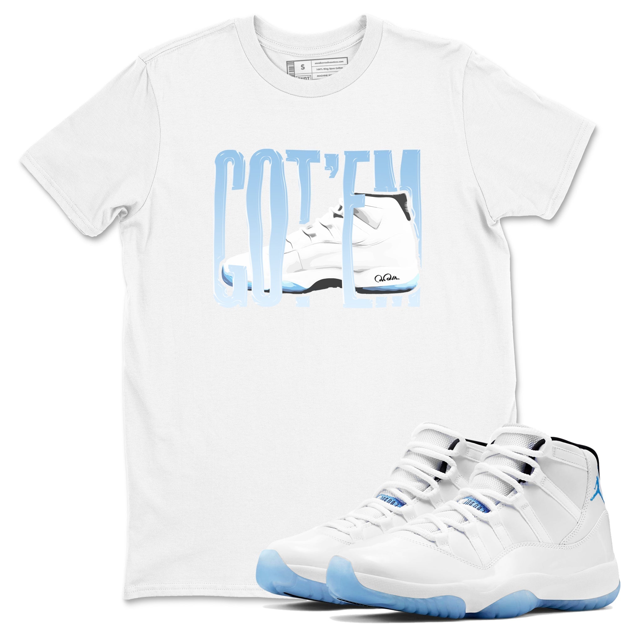 Wiggling Gotem snkmatch Tees - Air Jordan 11 Legend Blue
