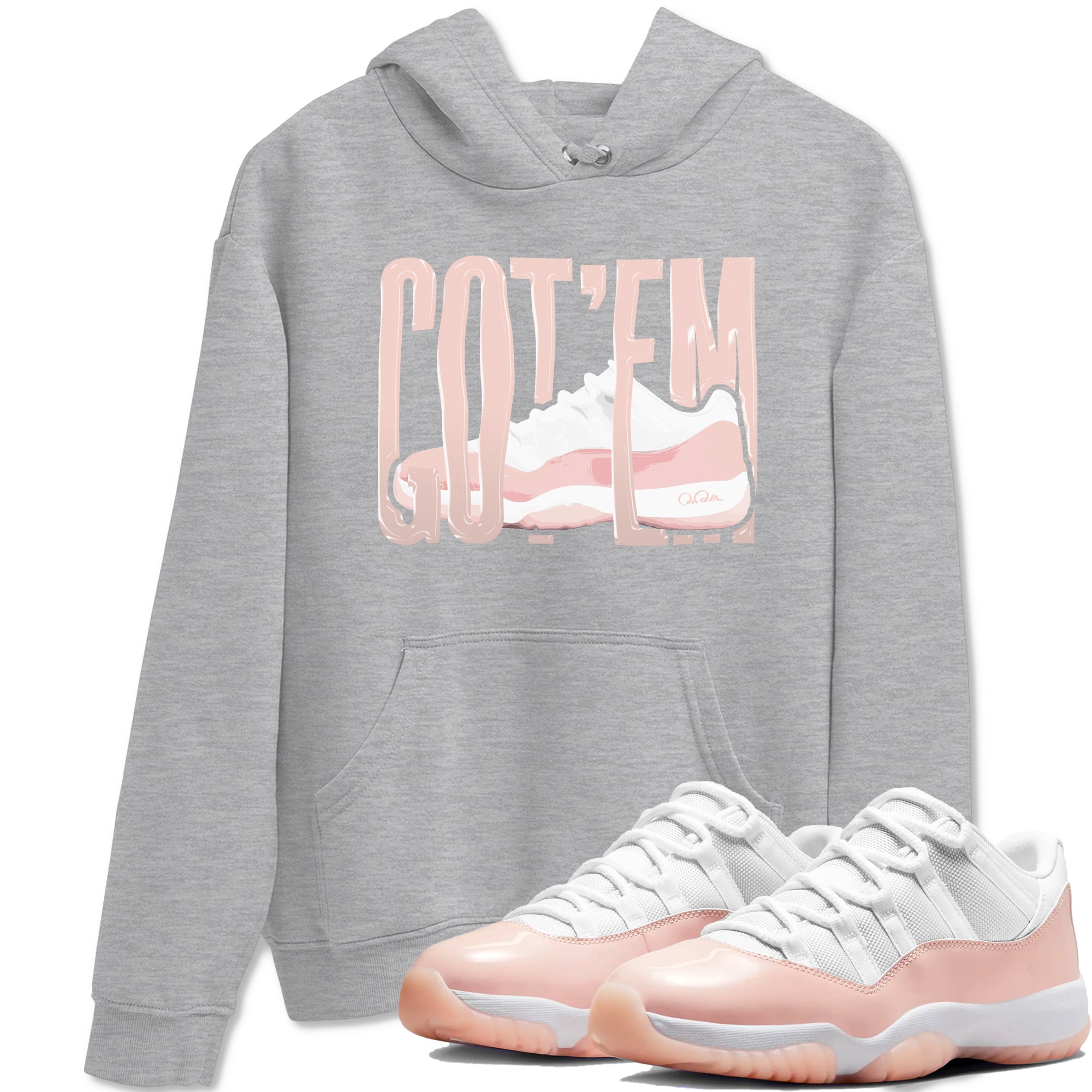 Wiggling Gotem snkmatch Tees - Air Jordan 11 Legend Pink