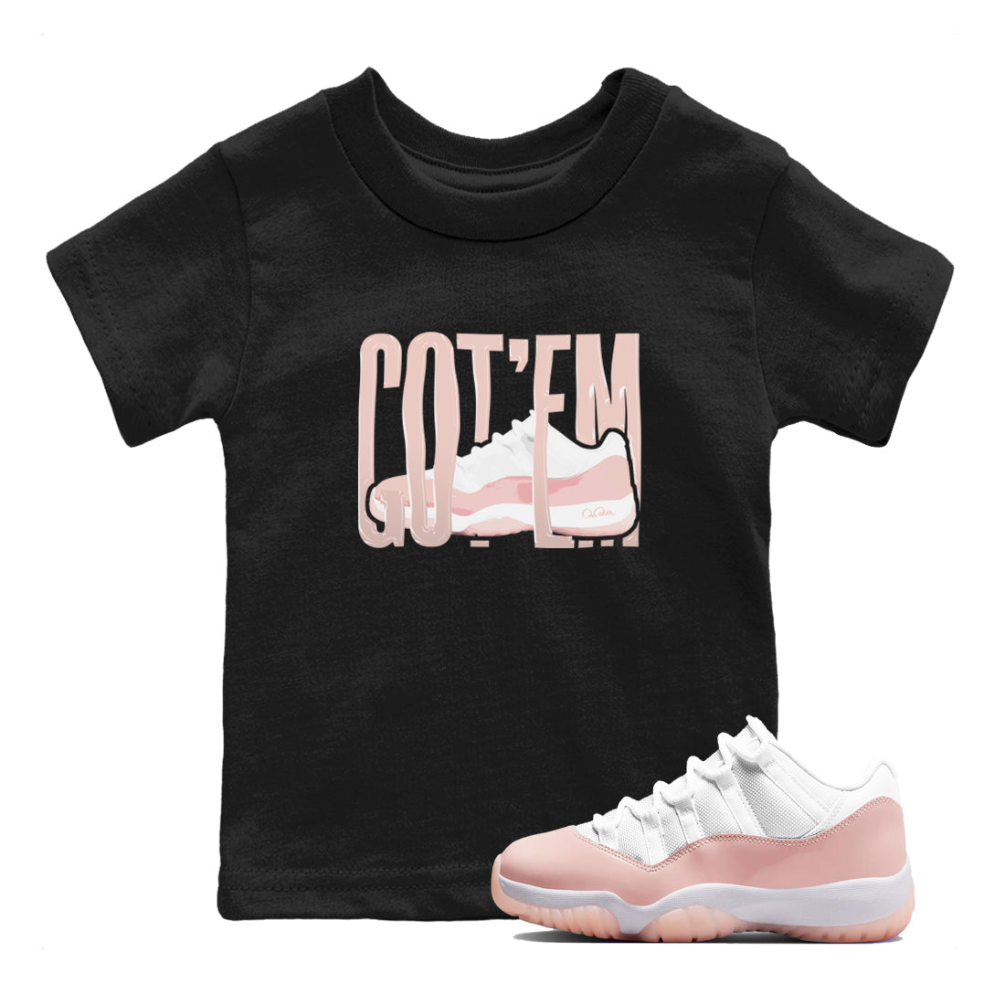 Wiggling Gotem snkmatch Tees Kids - Air Jordan 11 Legend Pink