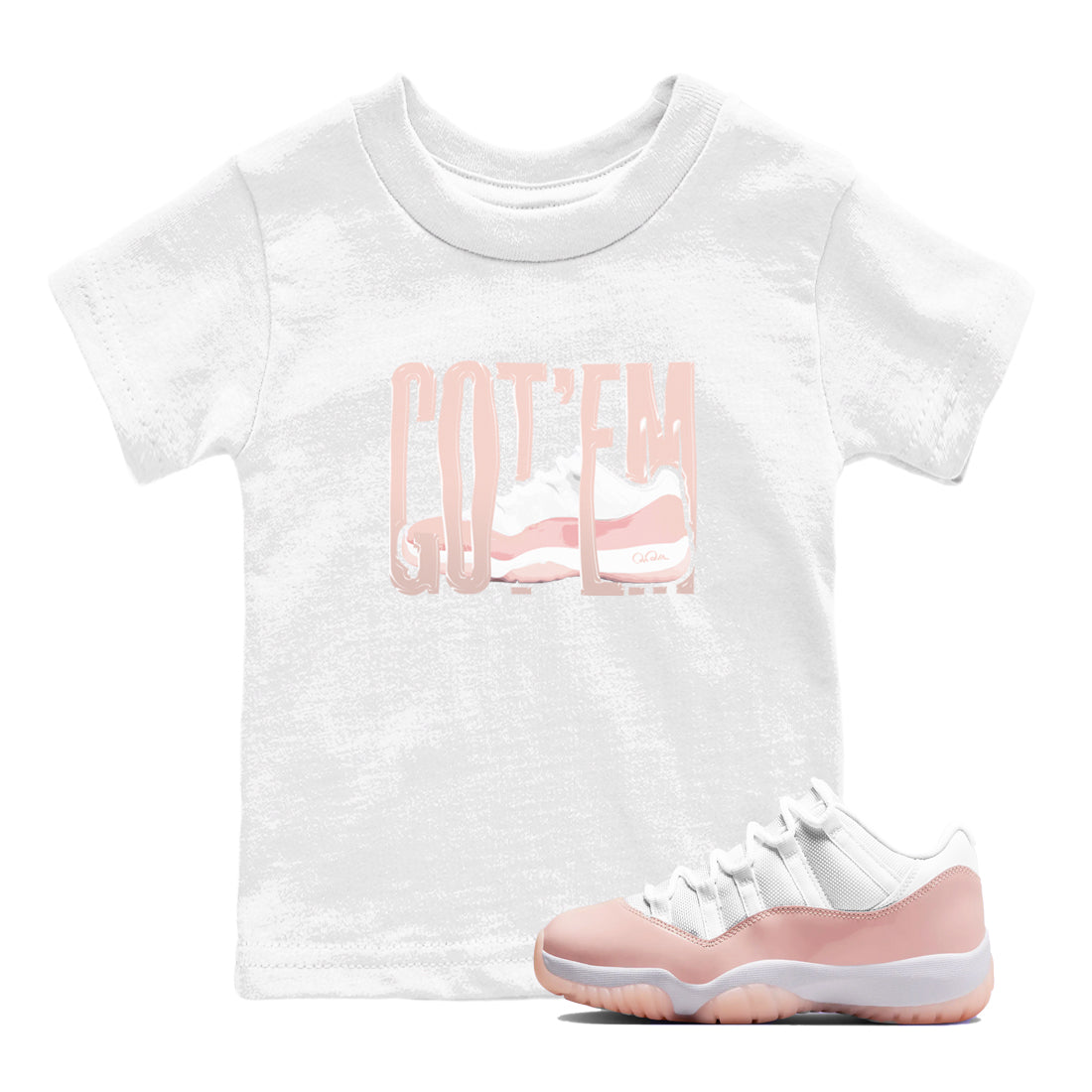Wiggling Gotem snkmatch Tees Kids - Air Jordan 11 Legend Pink