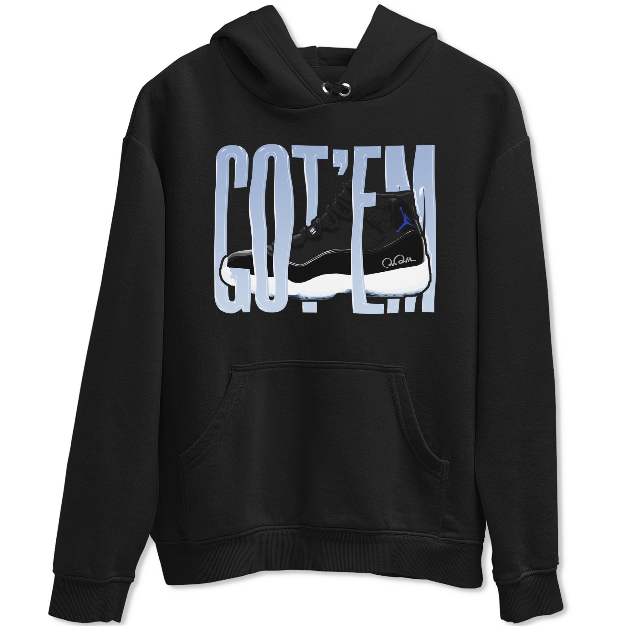 Wiggling Gotem snkmatch Tee - Air Jordan 11 Black and Varsity Royal