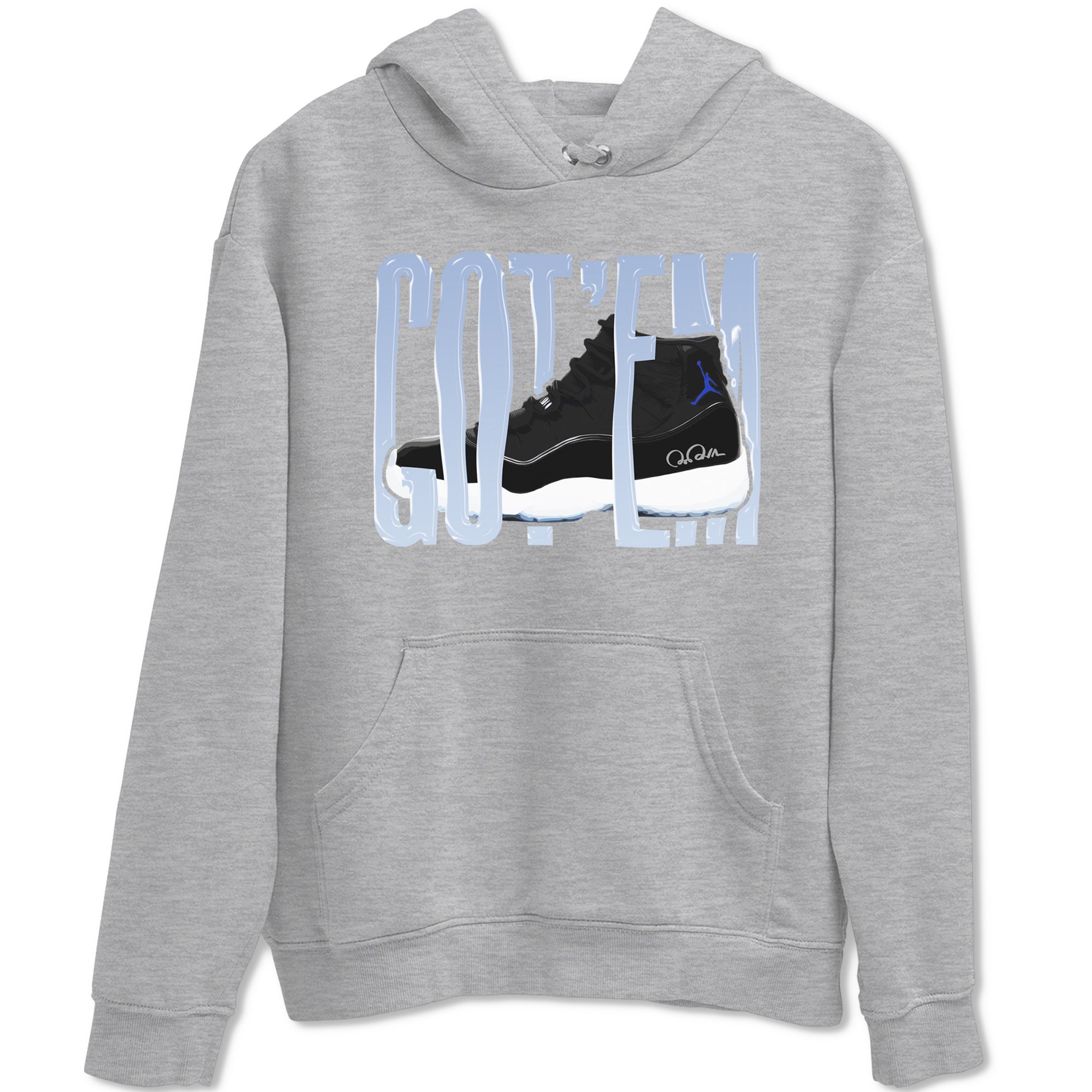 Wiggling Gotem snkmatch Tee - Air Jordan 11 Black and Varsity Royal