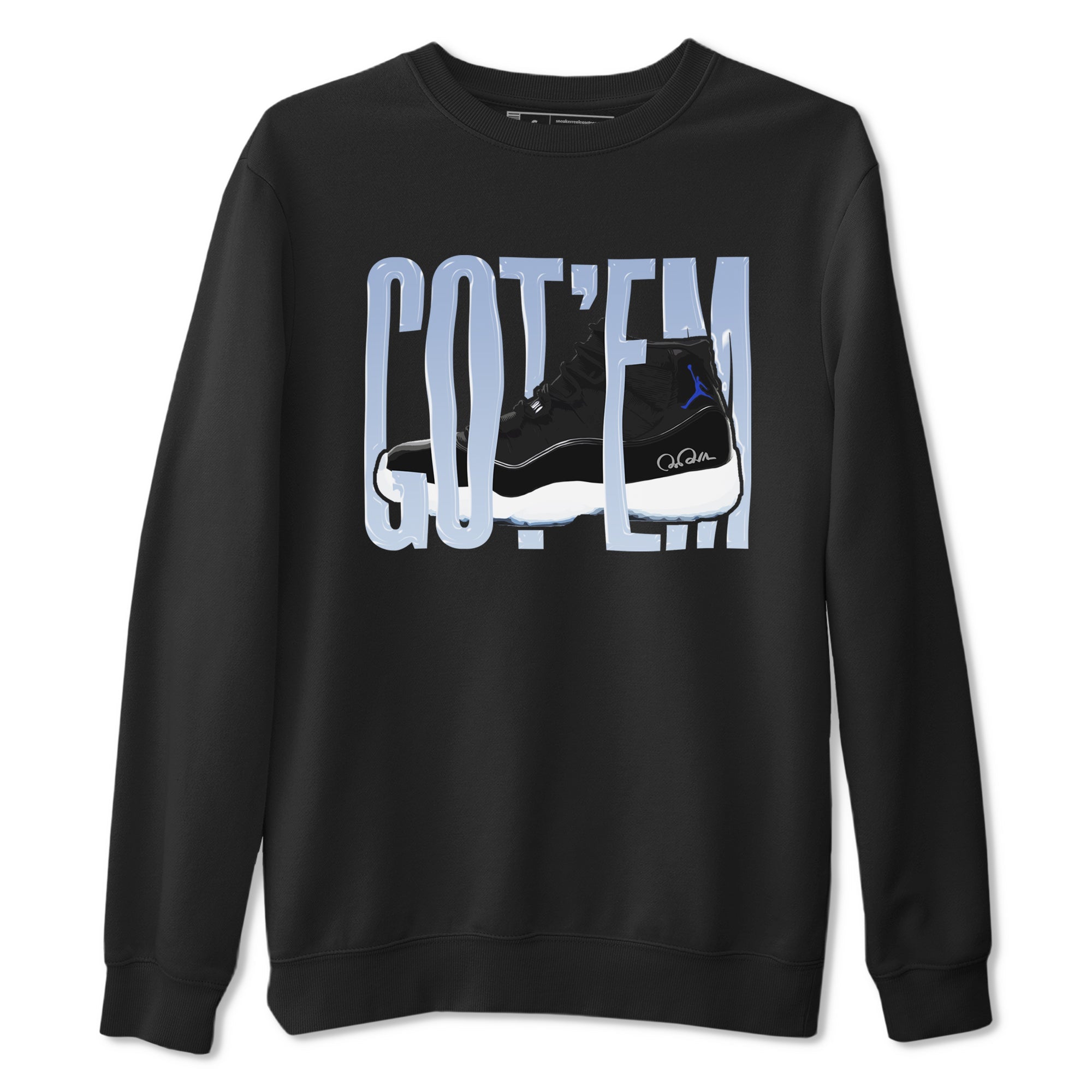 Wiggling Gotem snkmatch Tee - Air Jordan 11 Black and Varsity Royal