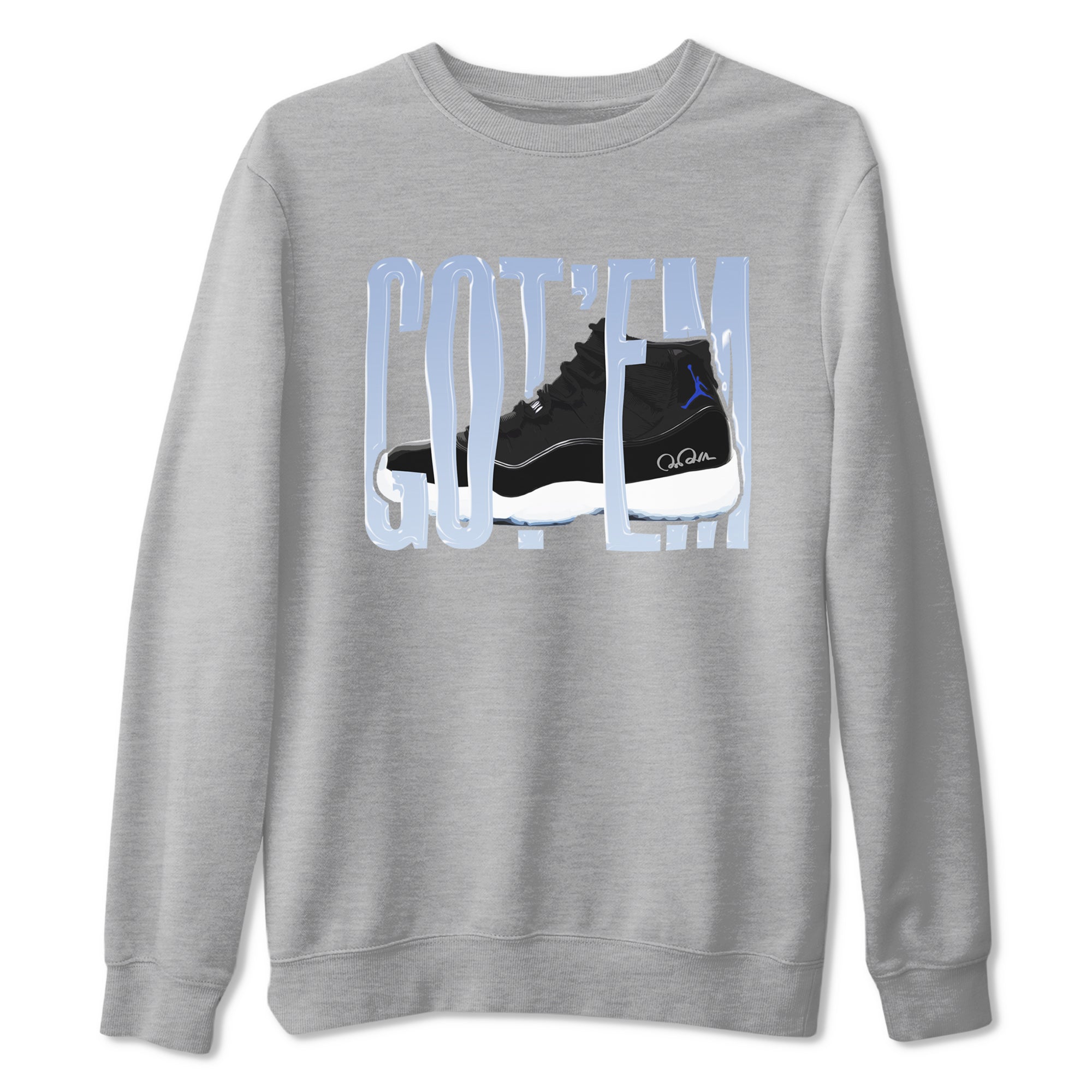 Wiggling Gotem snkmatch Tee - Air Jordan 11 Black and Varsity Royal