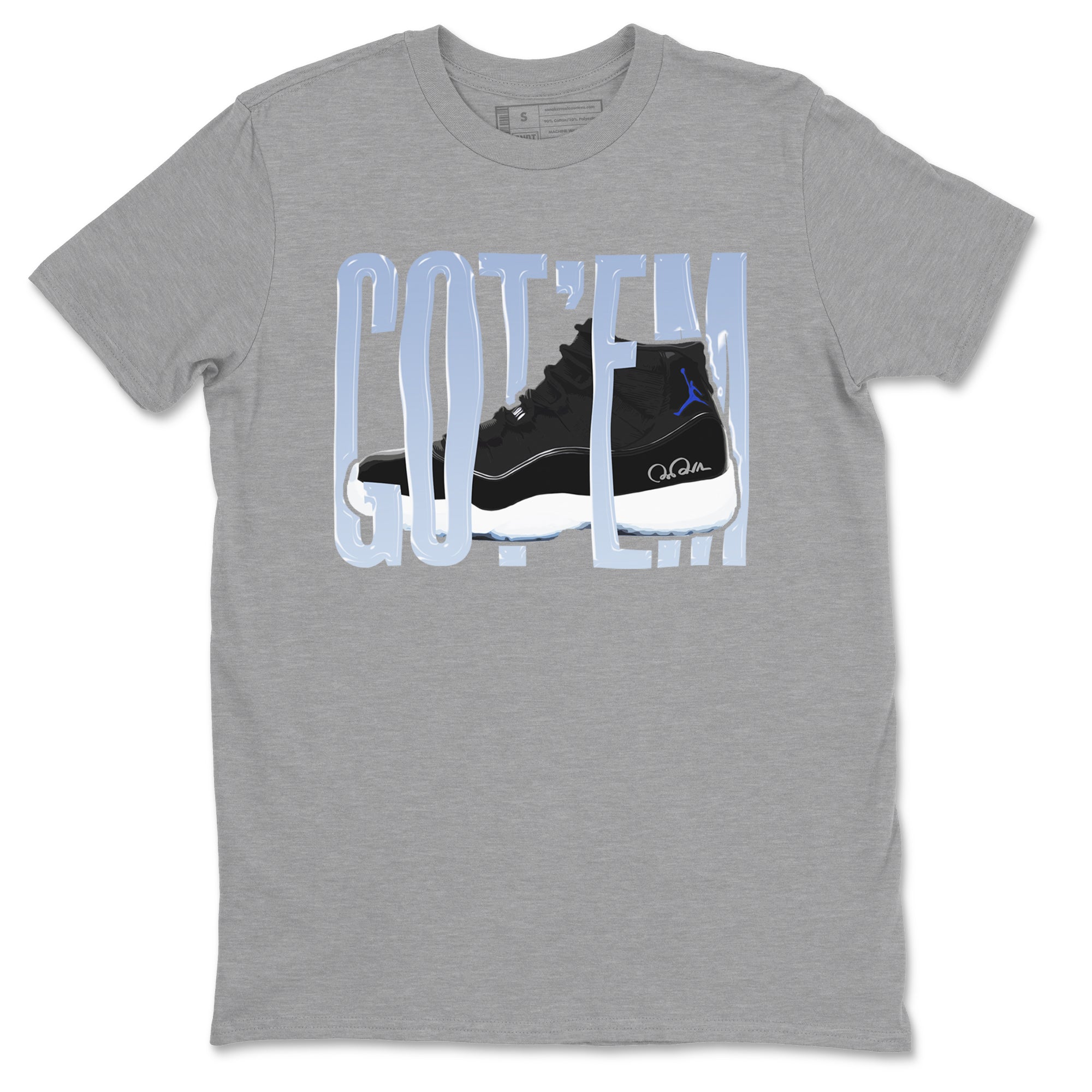 Wiggling Gotem snkmatch Tee - Air Jordan 11 Black and Varsity Royal