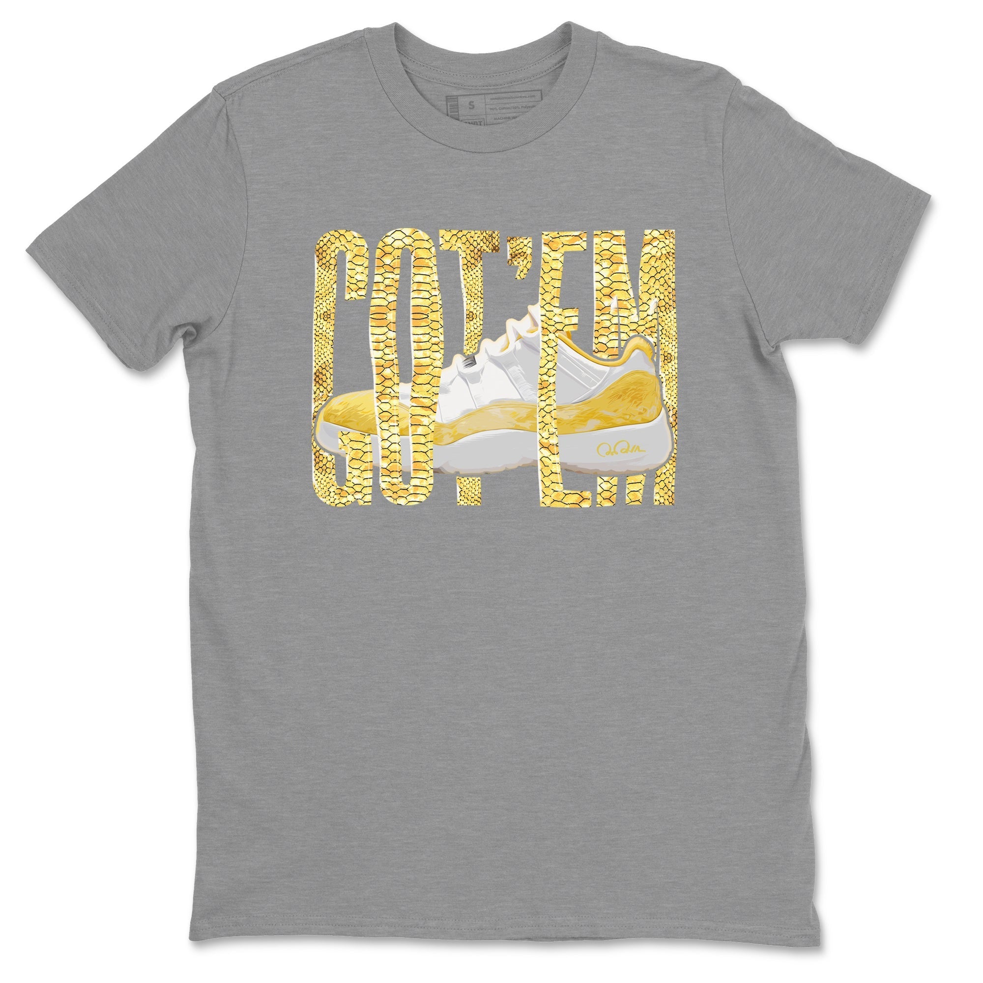Wiggling Gotem Unisex Tops - Air Jordan 11 Yellow Python