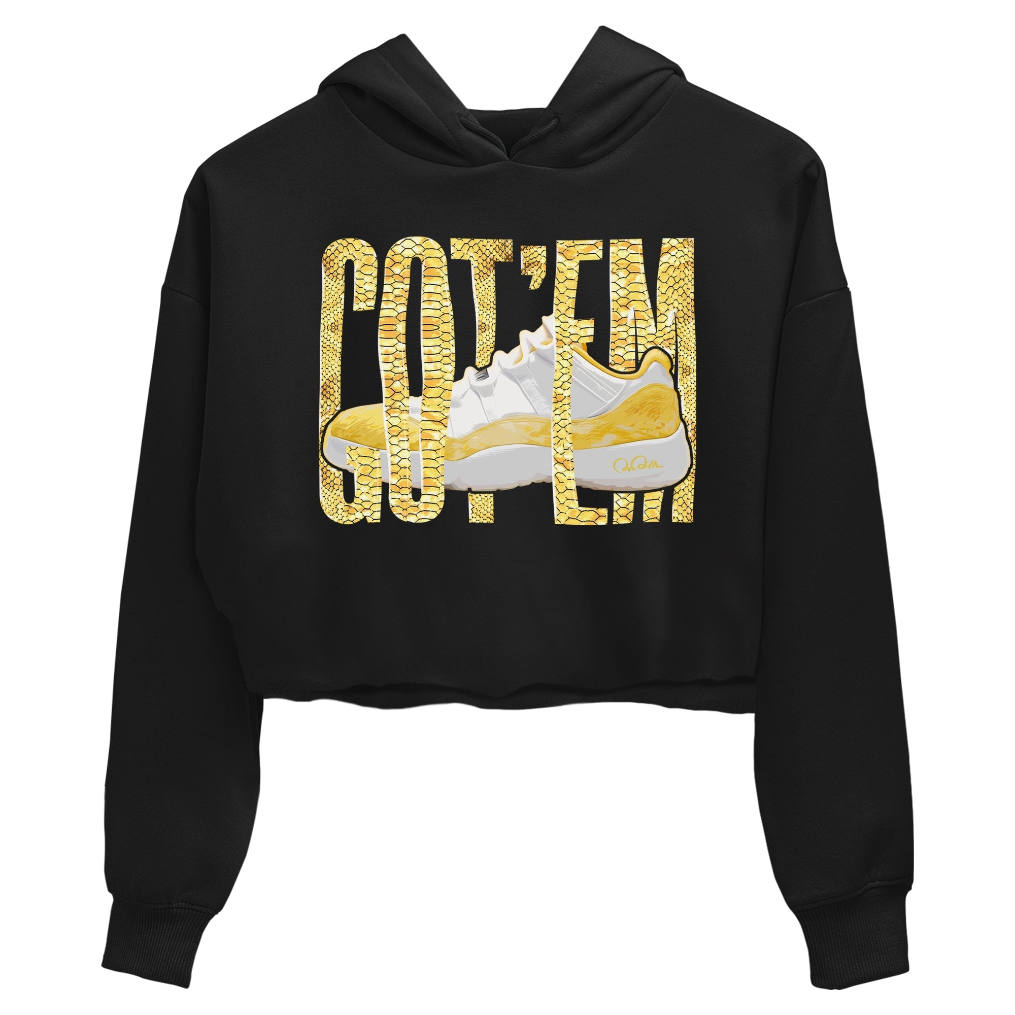 Wiggling Gotem Women's Tops - Air Jordan 11 Yellow Python