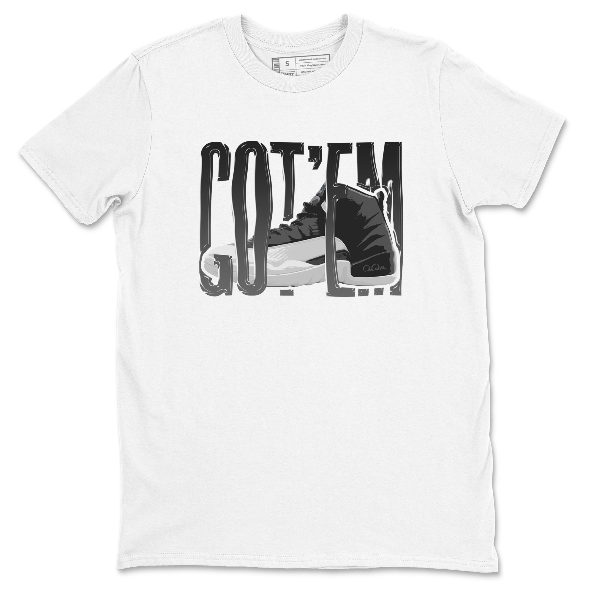 Wiggling Gotem snkmatch Tees - Air Jordan 12 Black Wolf Grey