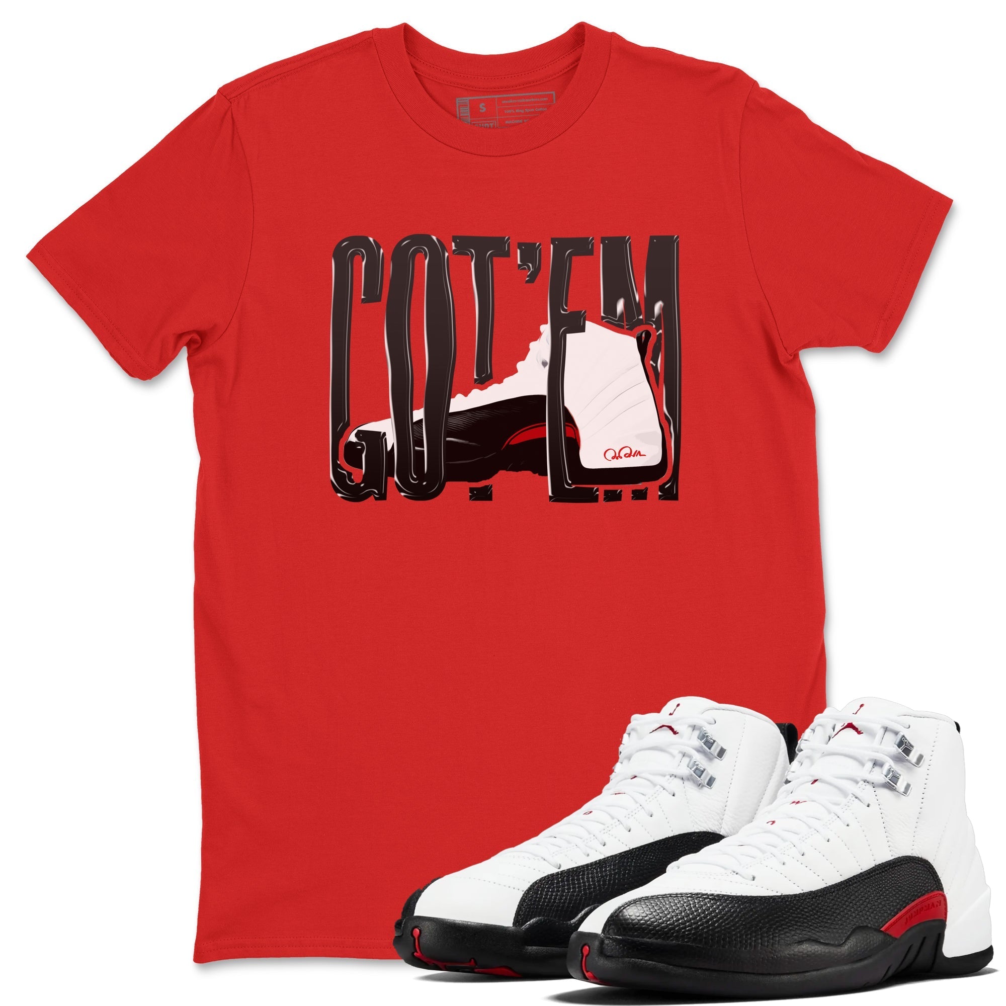 Wiggling Gotem snkmatch Tees - Air Jordan 12 Taxi Flip