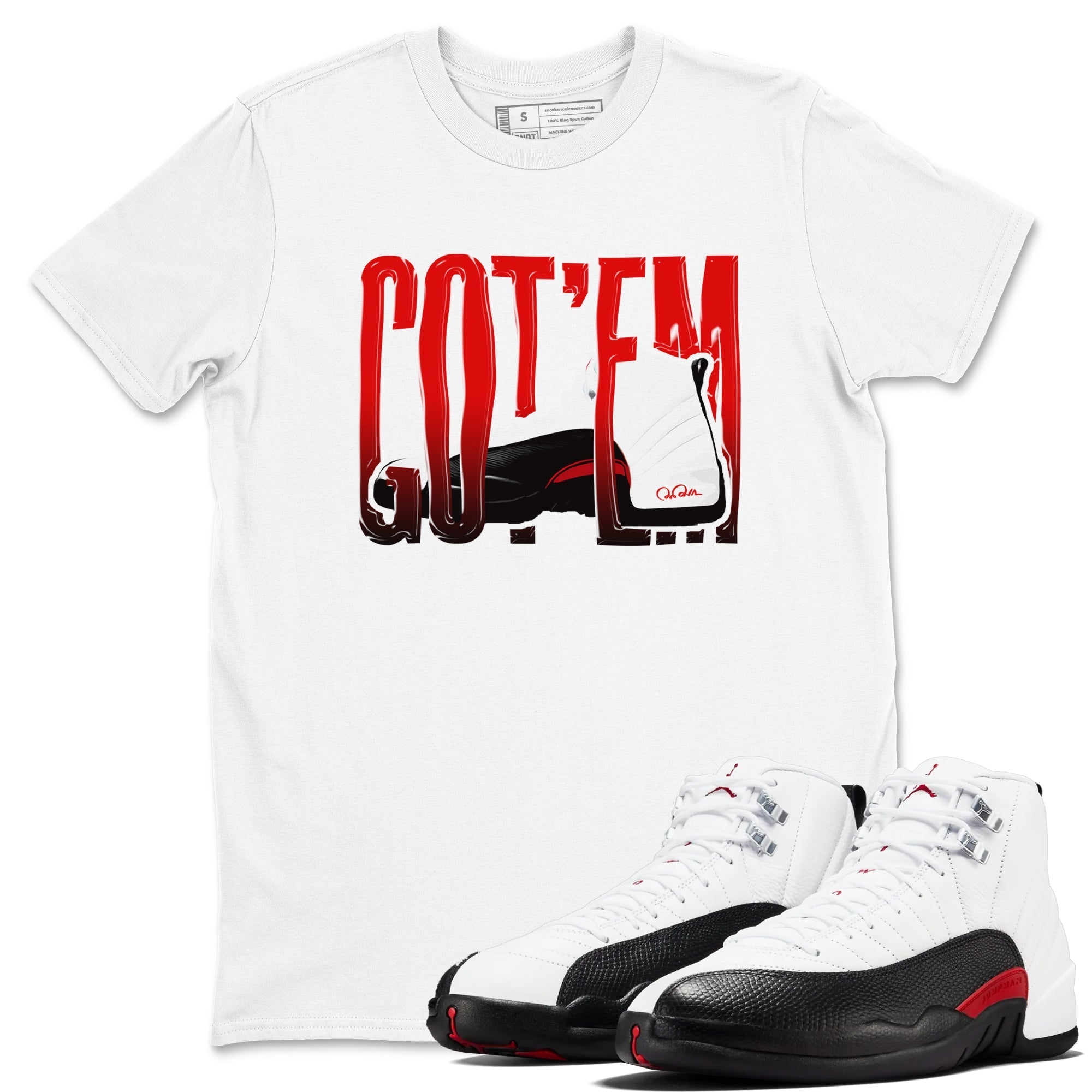 Wiggling Gotem snkmatch Tees - Air Jordan 12 Taxi Flip