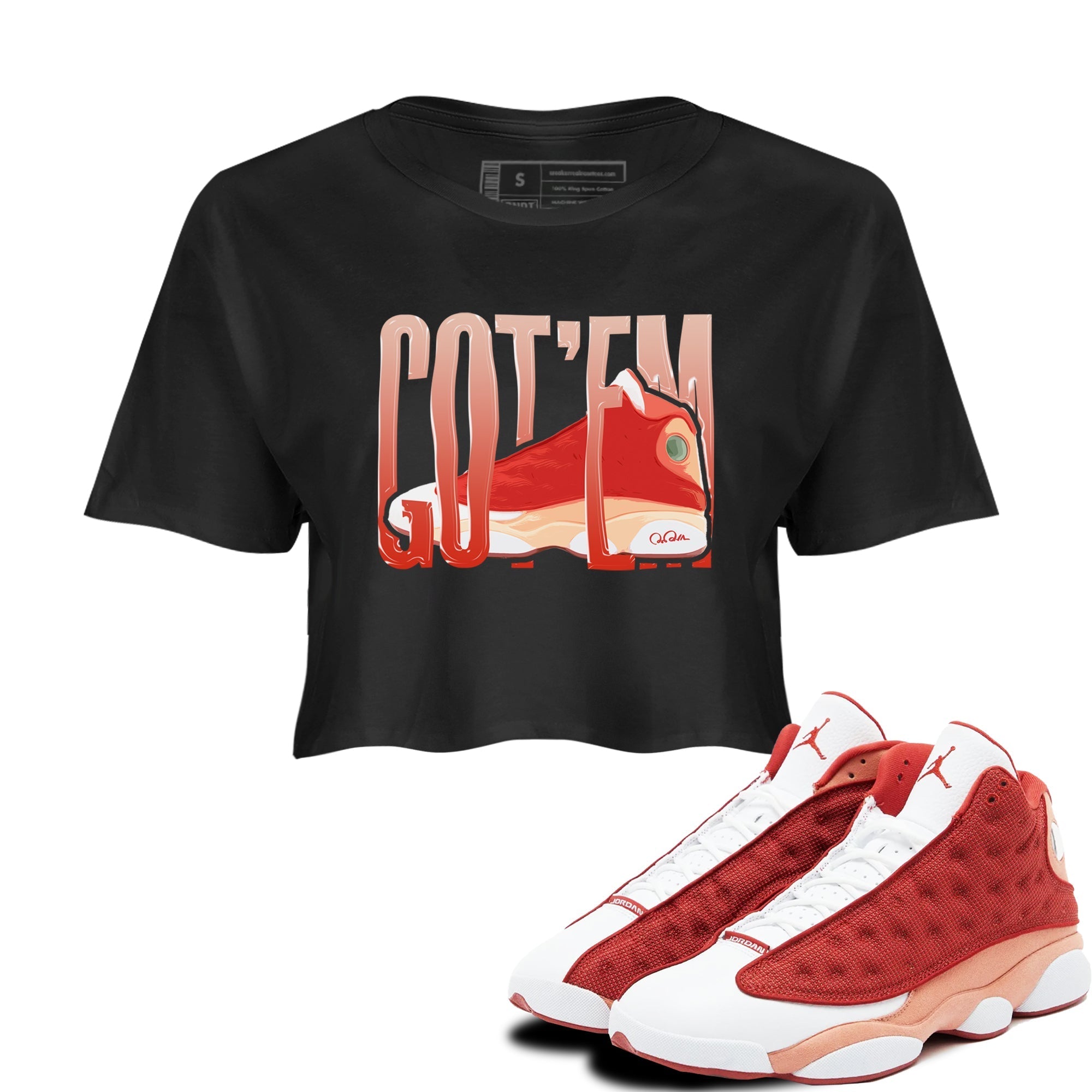 Wiggling Gotem snkmatch Women's Top - Air Jordan 13 Dune Red
