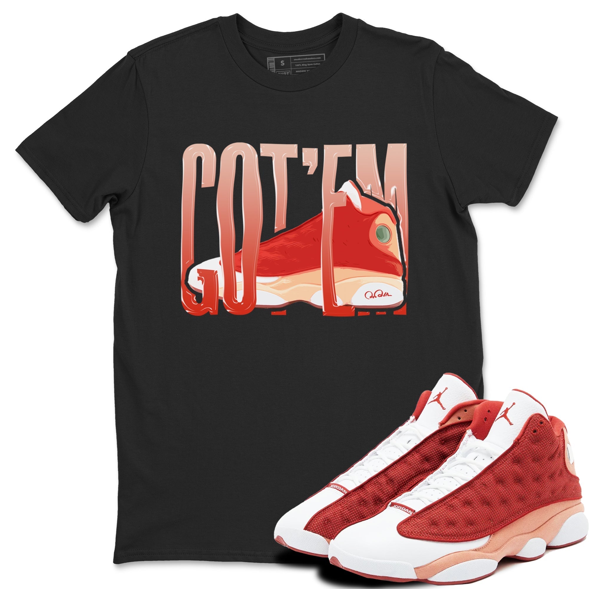 Wiggling Gotem snkmatch Tees - Air Jordan 13 Dune Red