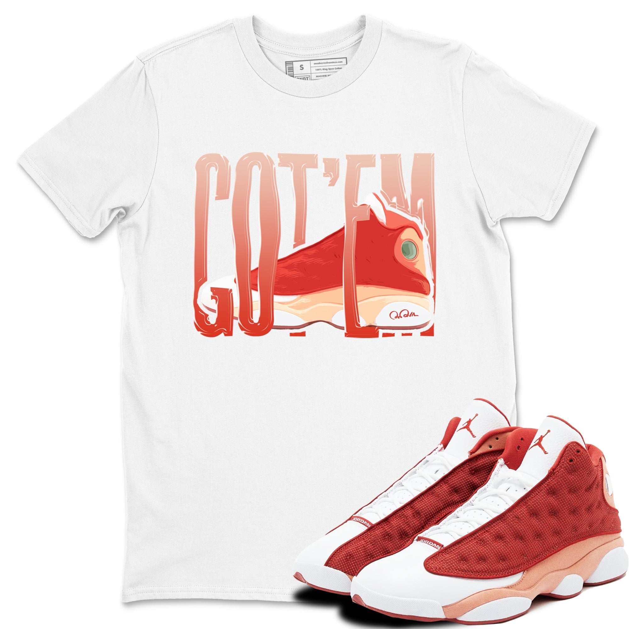 Wiggling Gotem snkmatch Tees - Air Jordan 13 Dune Red