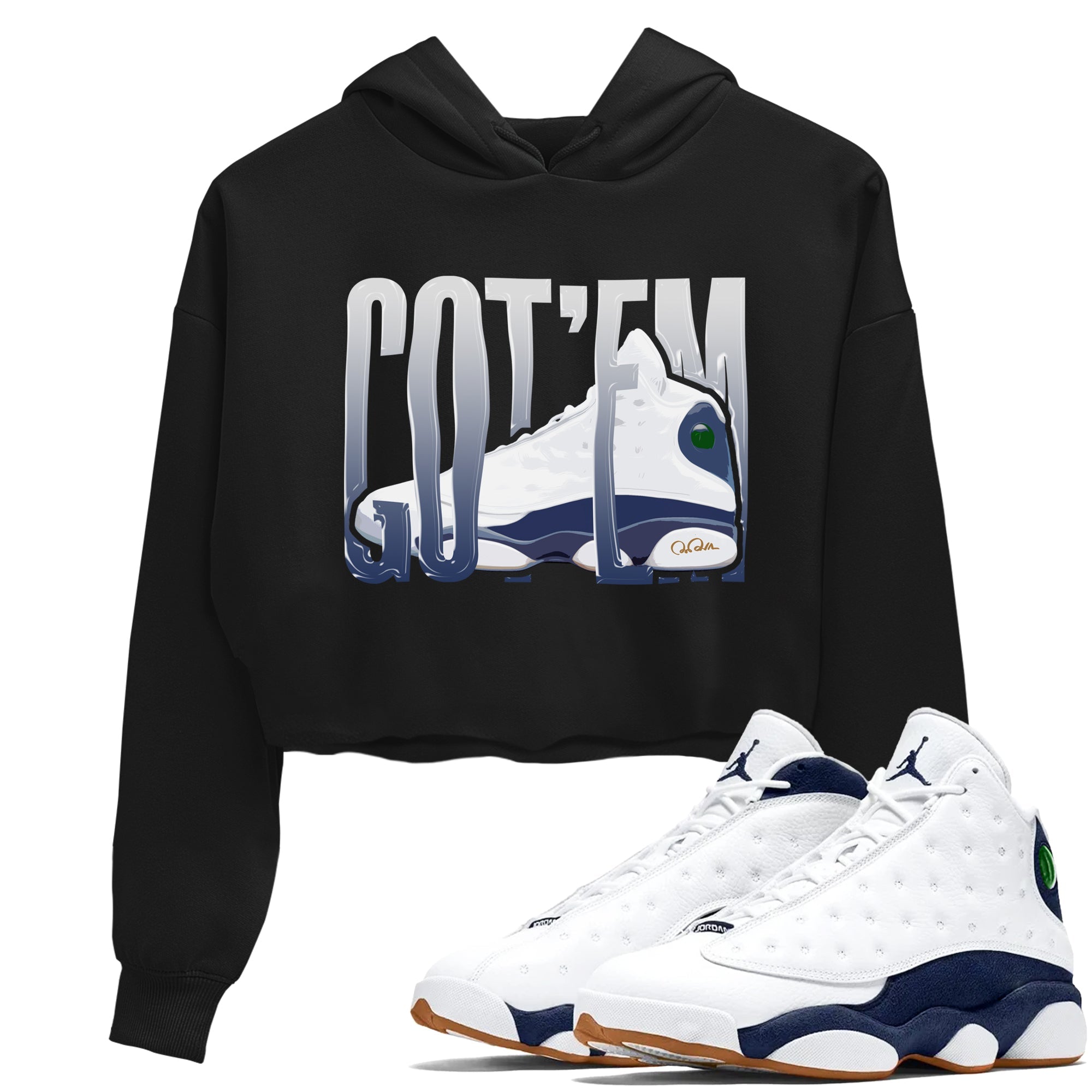 Wiggling Gotem snkmatch Women's Top - Air Jordan 13 Midnight Navy