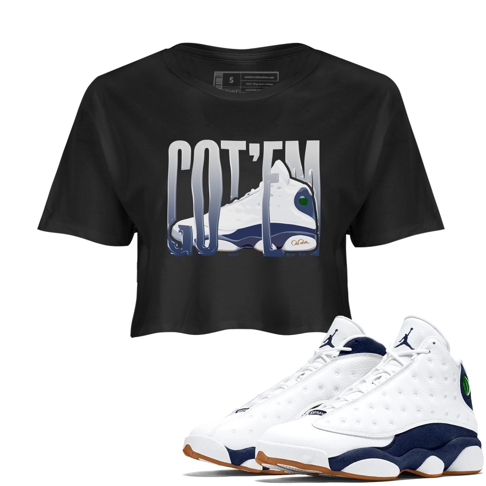 Wiggling Gotem snkmatch Women's Top - Air Jordan 13 Midnight Navy