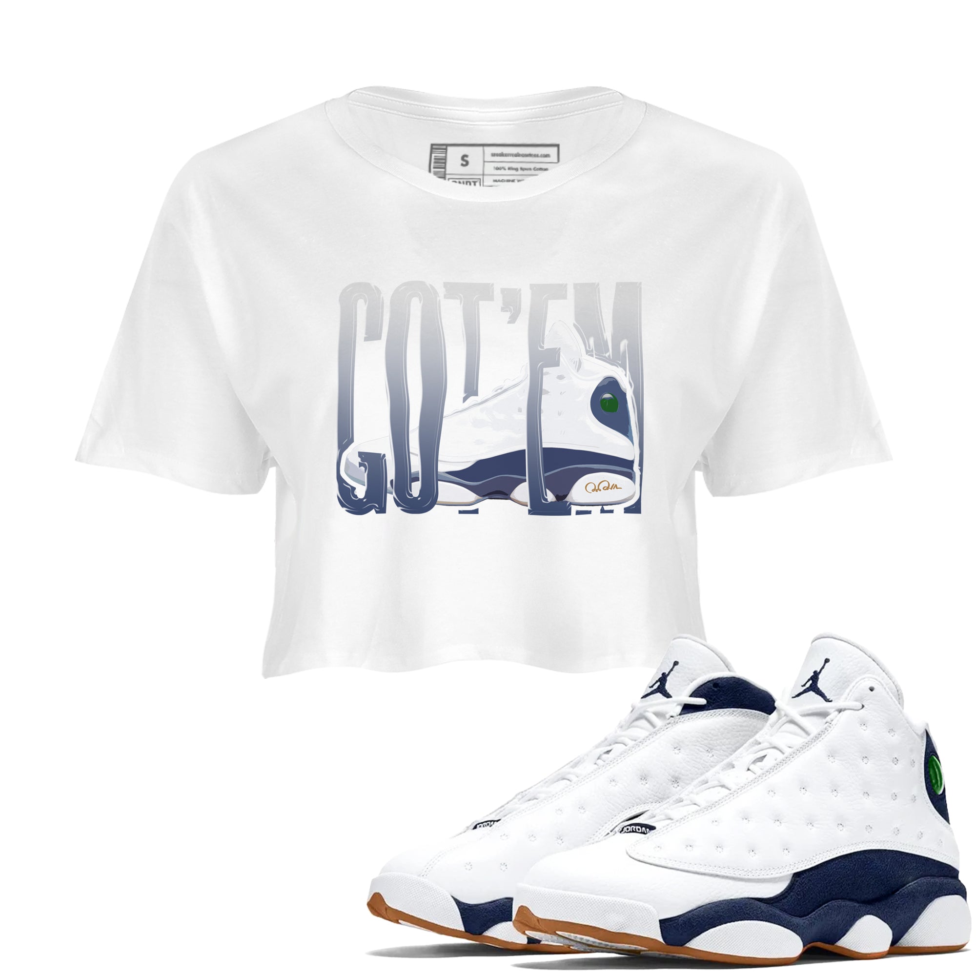 Wiggling Gotem snkmatch Women's Top - Air Jordan 13 Midnight Navy