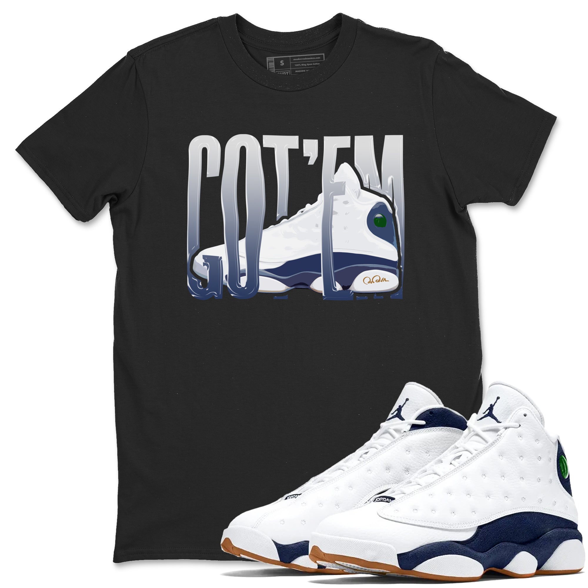 Wiggling Gotem snkmatch Tees - Air Jordan 13 Midnight Navy