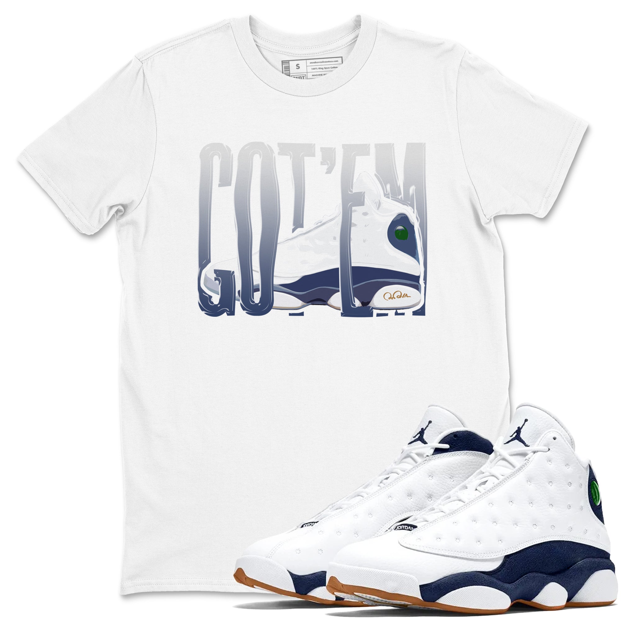 Wiggling Gotem snkmatch Tees - Air Jordan 13 Midnight Navy