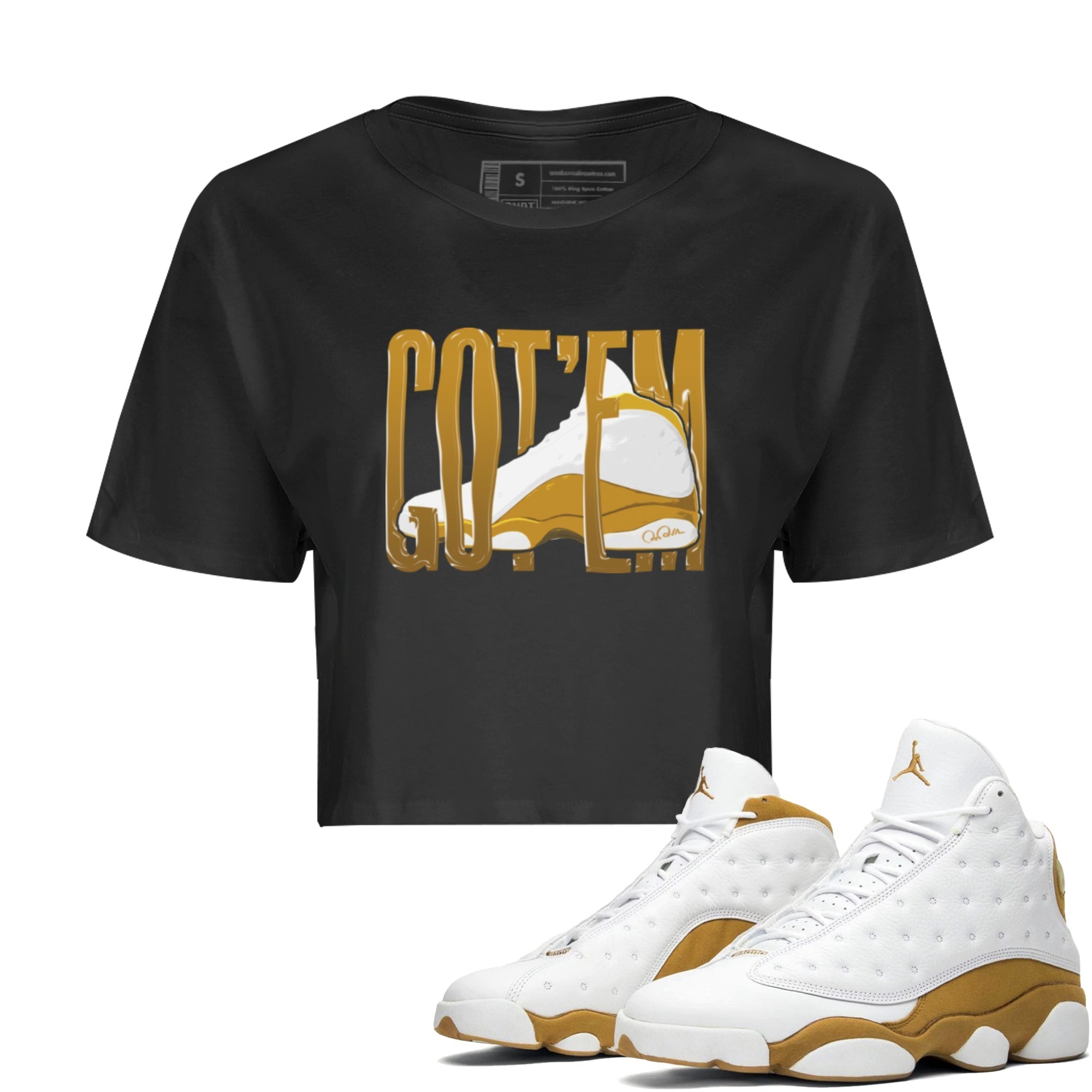 Wiggling Gotem Women's Tops - Air Jordan 13 Wheat