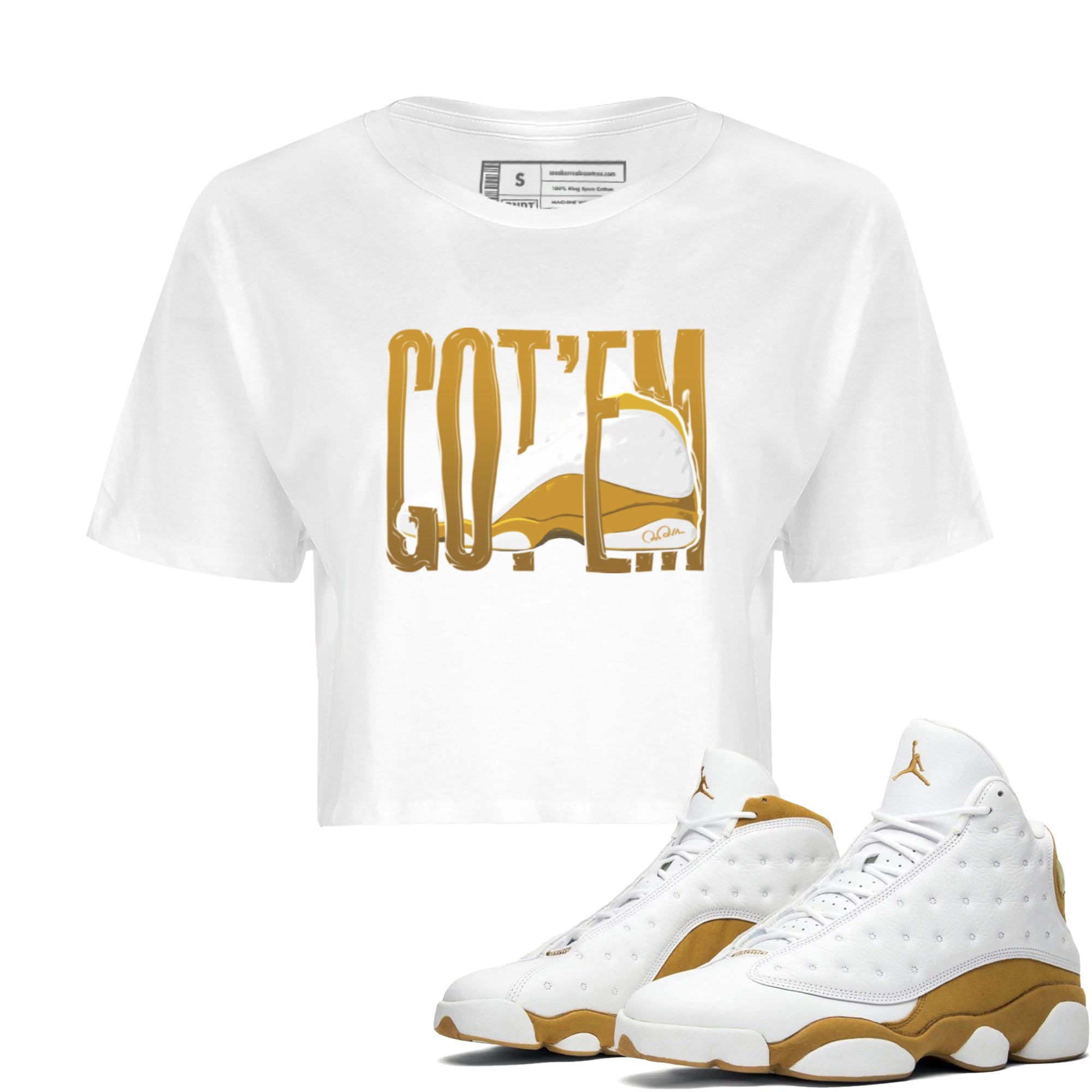 Wiggling Gotem Women's Tops - Air Jordan 13 Wheat