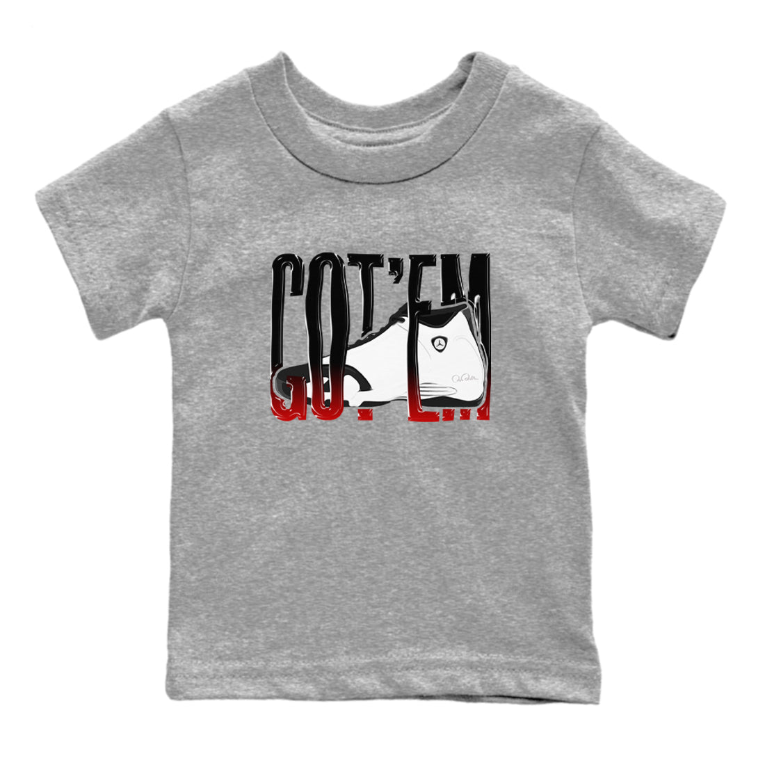 Wiggling Gotem snkmatch Tees Kids - Air Jordan 14 Black Toe