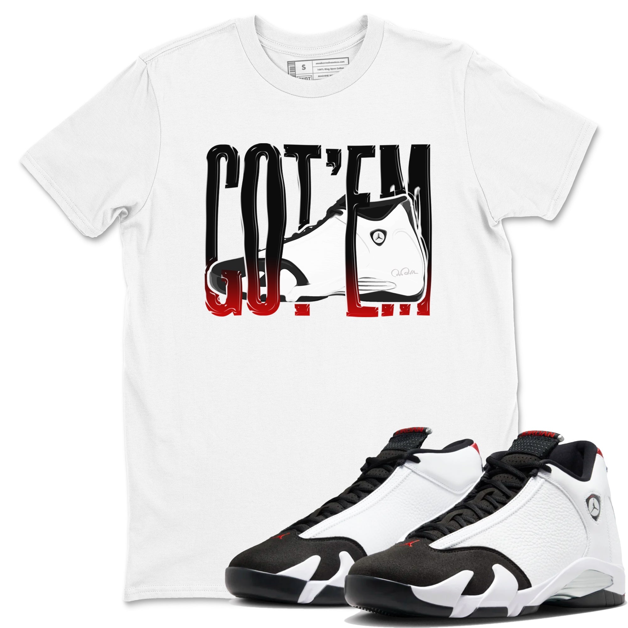 Wiggling Gotem snkmatch Tees - Air Jordan 14 Black Toe