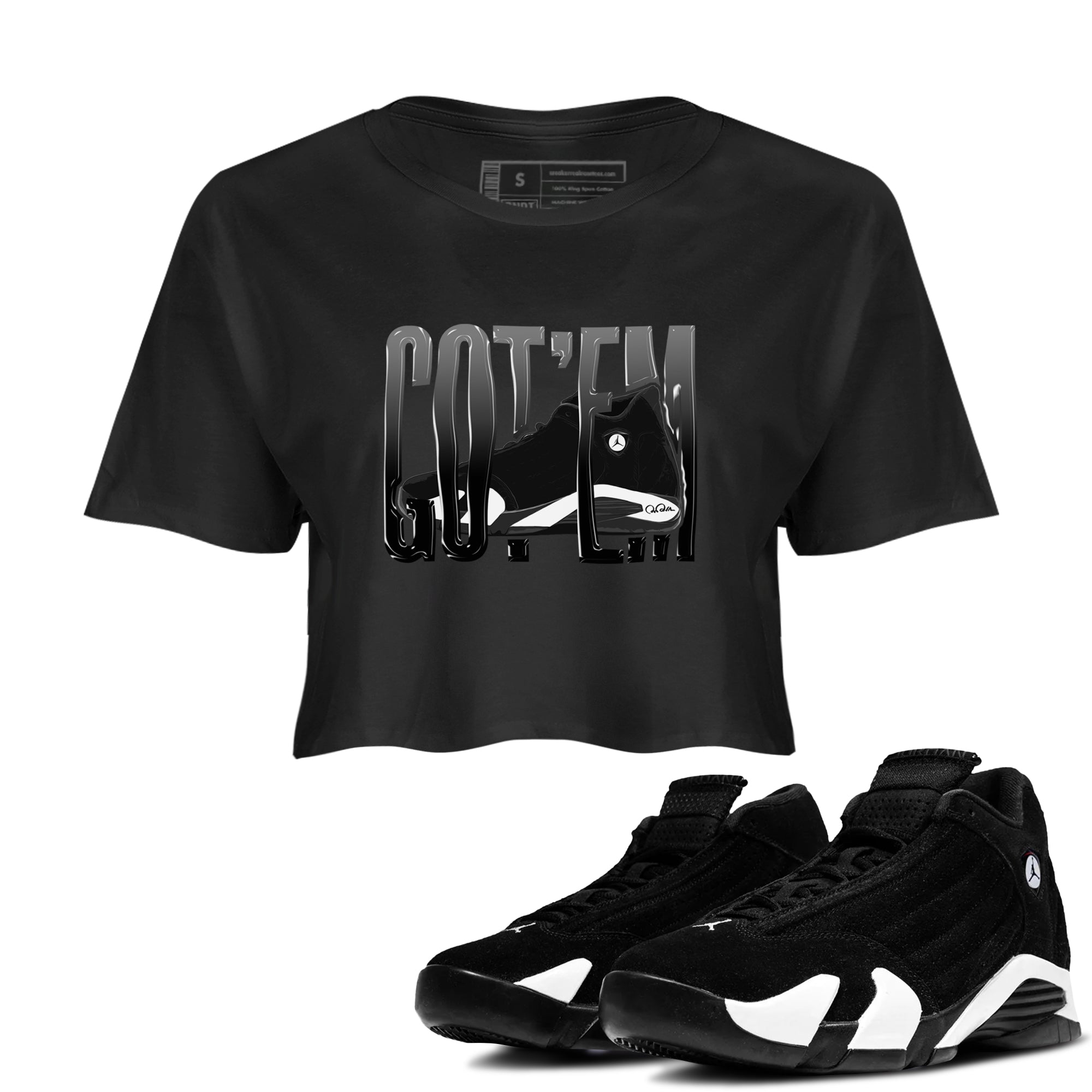 Wiggling Gotem snkmatch Women's Top - Air Jordan 14 Panda