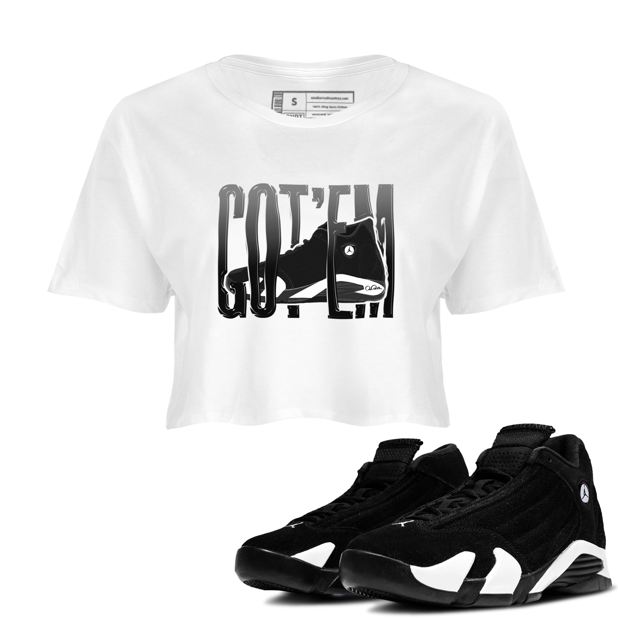 Wiggling Gotem snkmatch Women's Top - Air Jordan 14 Panda