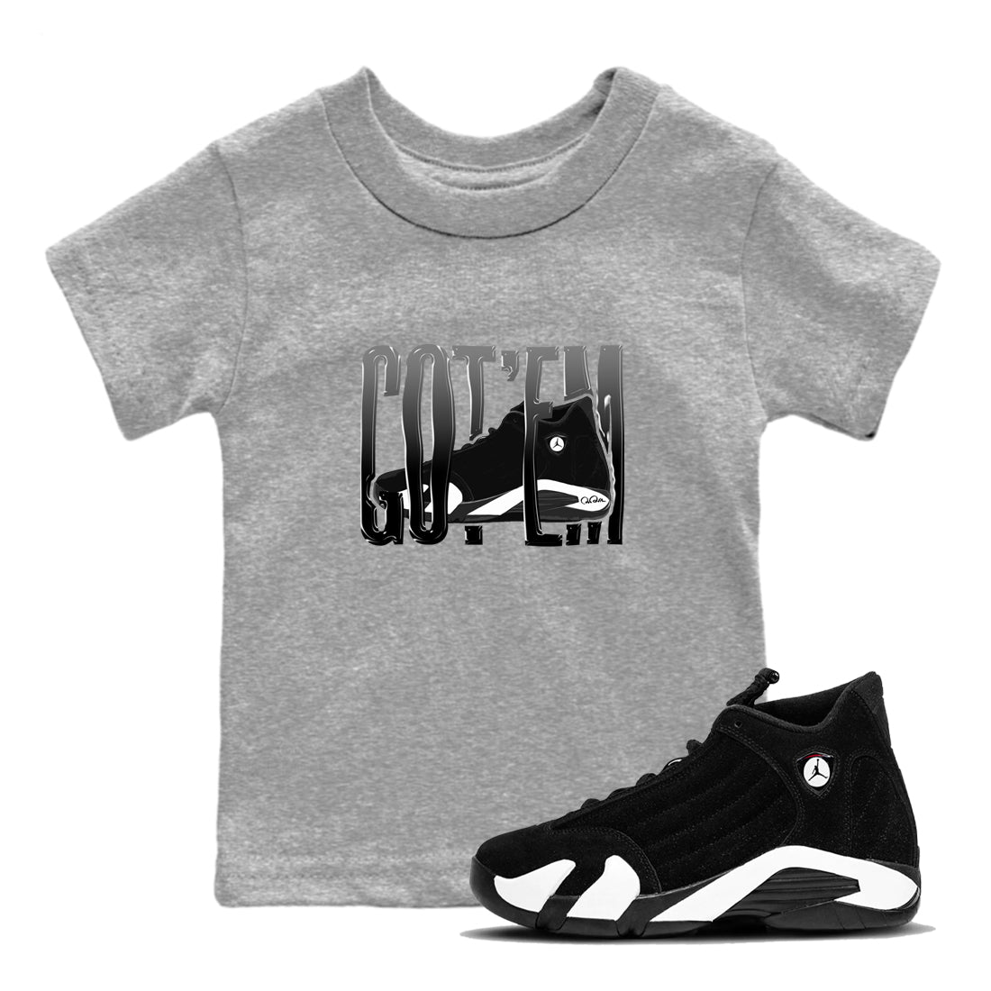 Wiggling Gotem snkmatch Tee Kids - Air Jordan 14 Panda