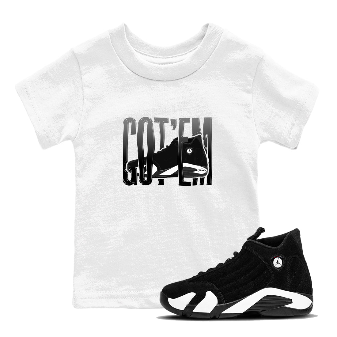 Wiggling Gotem snkmatch Tee Kids - Air Jordan 14 Panda