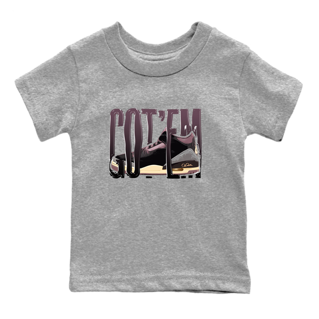 Wiggling Gotem snkmatch Tees Kids - Air Jordan 3 A Ma Maniere x Black