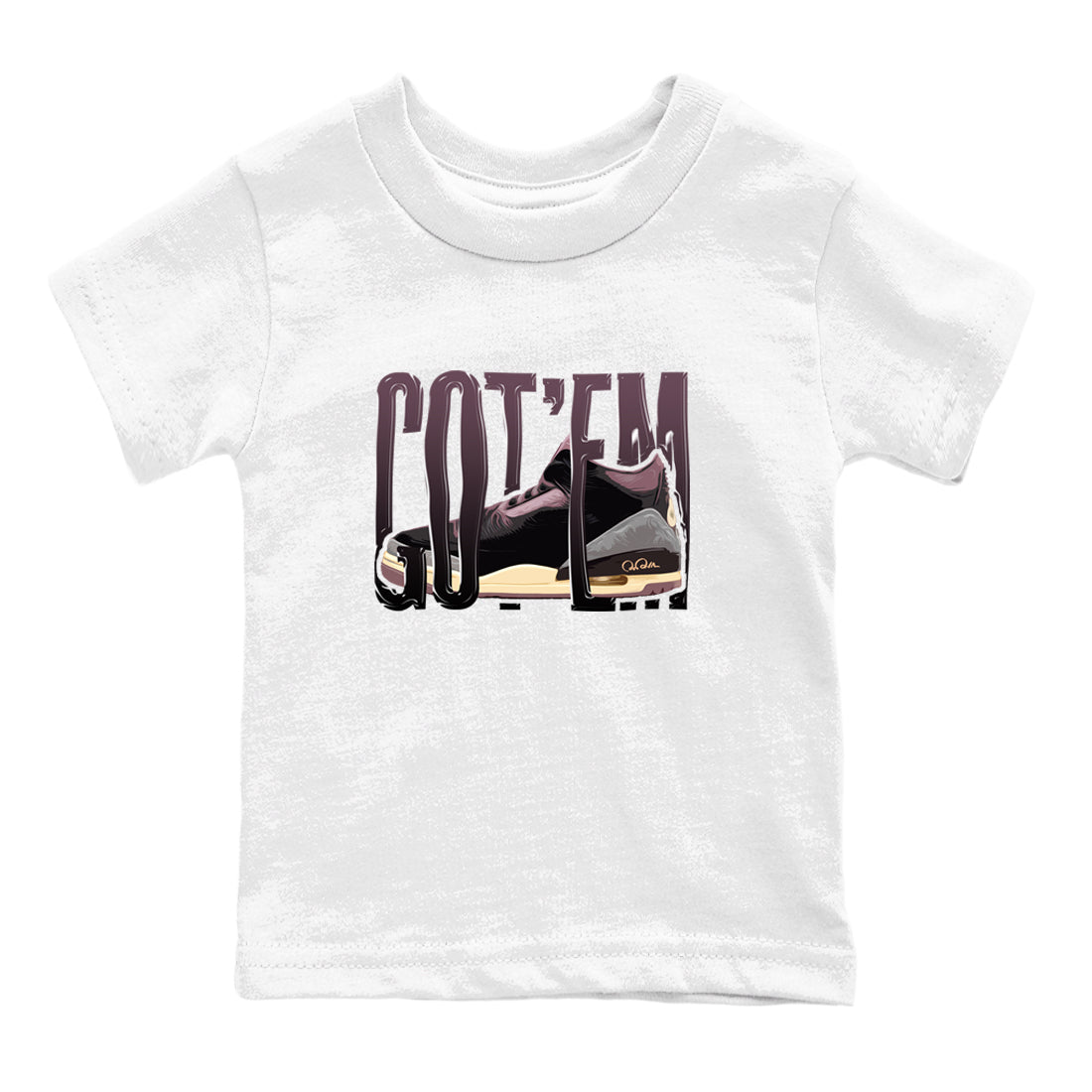 Wiggling Gotem snkmatch Tees Kids - Air Jordan 3 A Ma Maniere x Black
