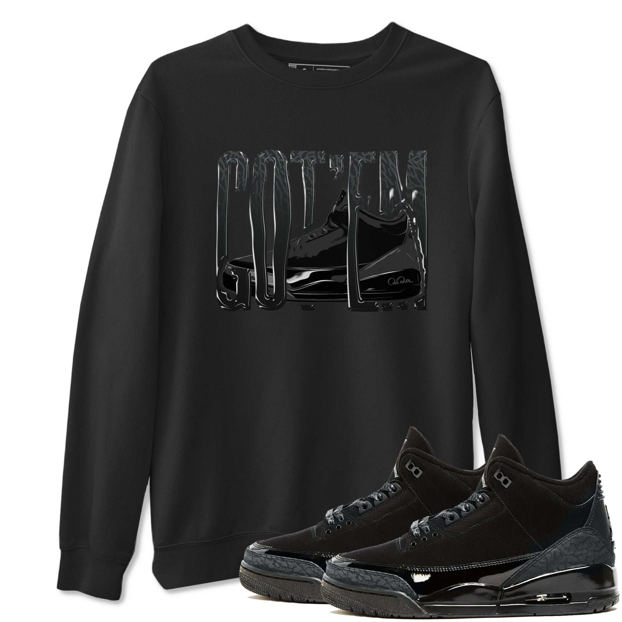 Wiggling Gotem snkmatch Tees - Air Jordan 3 Black Cat