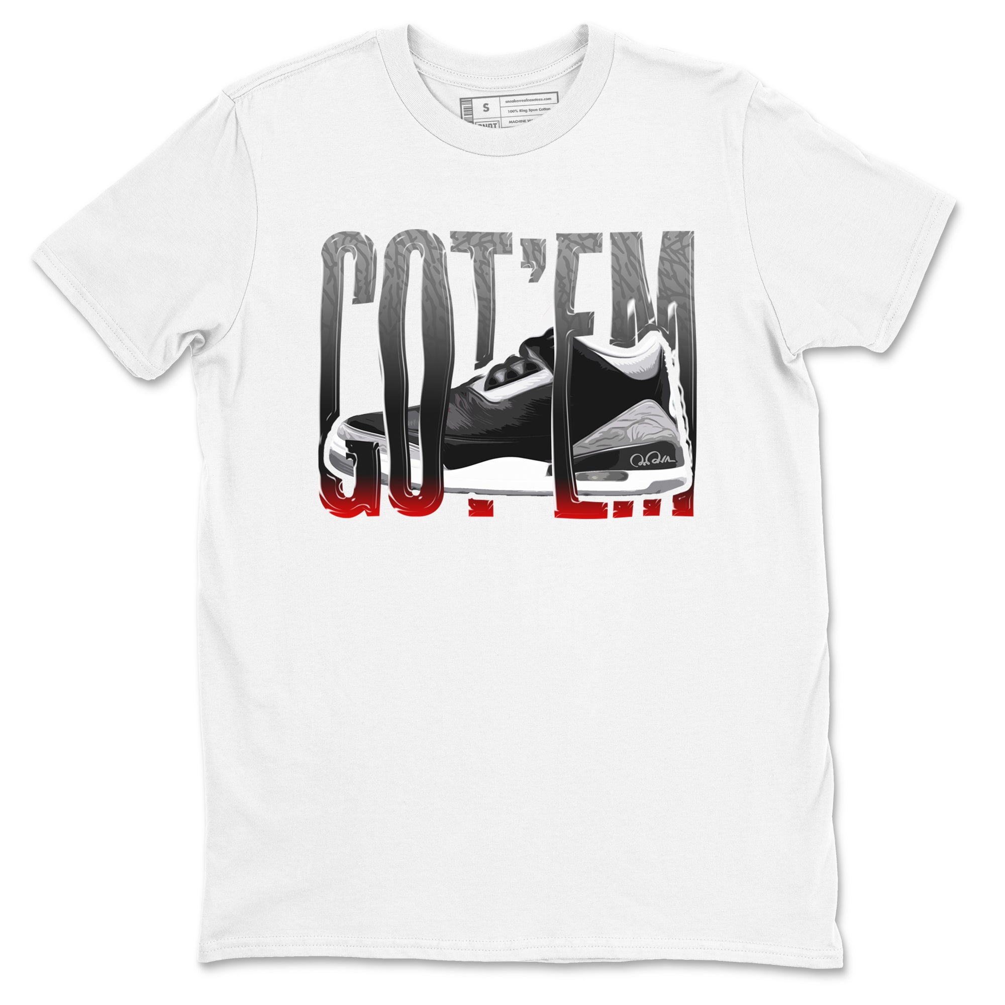 Wiggling Gotem snkmatch Tees - Air Jordan 3 Black Cement