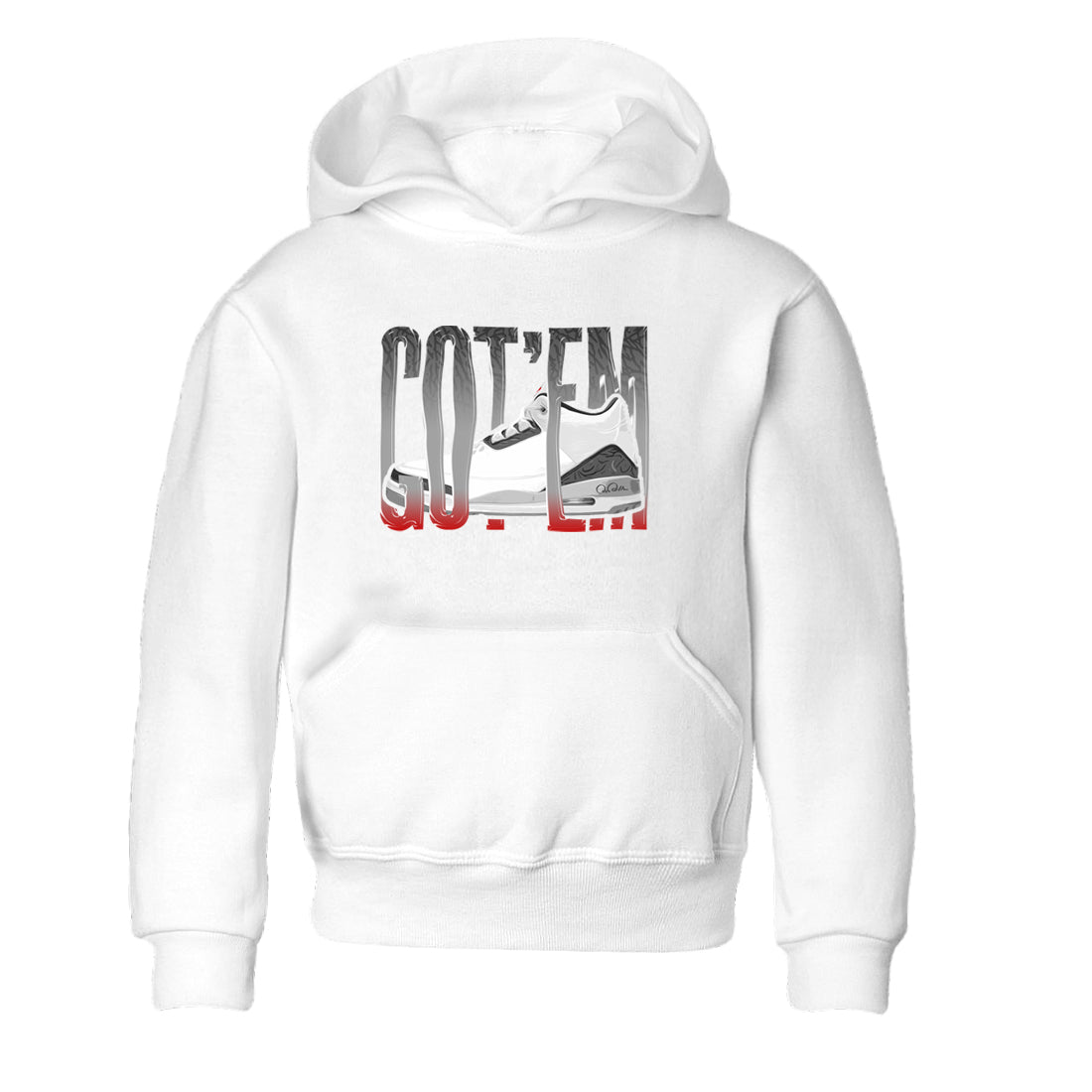 Wiggling Gotem snkmatch Tees Kids - Air Jordan 3 Cement Grey