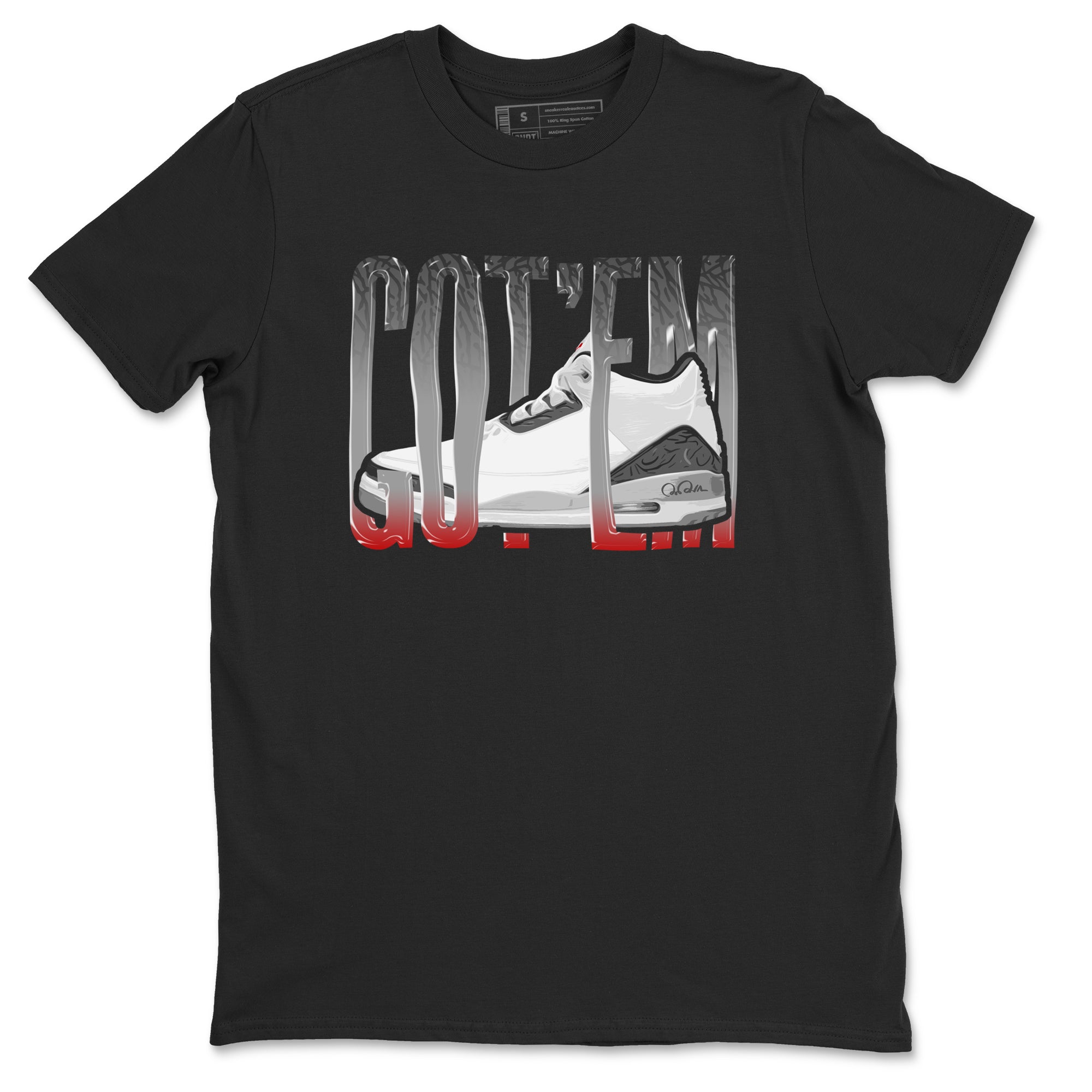 Wiggling Gotem snkmatch Tees - Air Jordan 3 Cement Grey