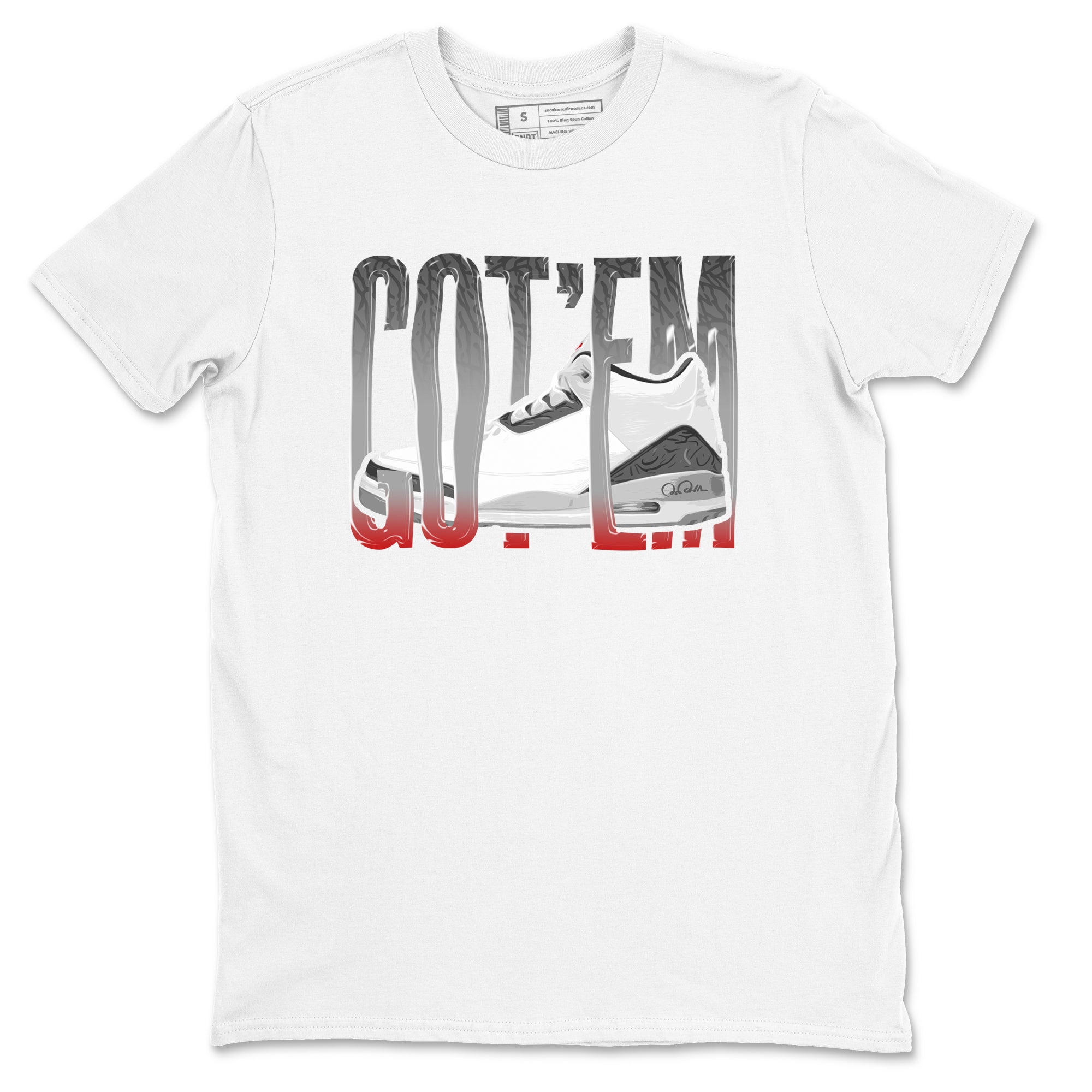 Wiggling Gotem snkmatch Tees - Air Jordan 3 Cement Grey