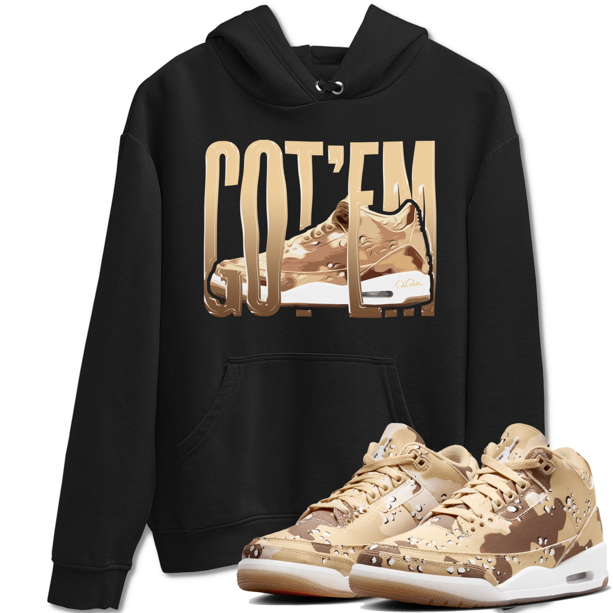 Wiggling Gotem snkmatch Tees - Air Jordan 3 Desert Camo