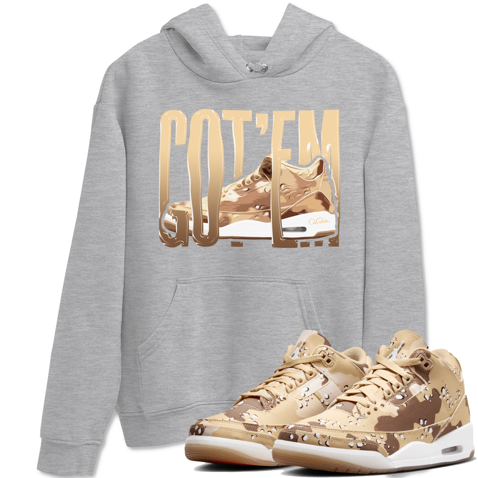 Wiggling Gotem snkmatch Tees - Air Jordan 3 Desert Camo