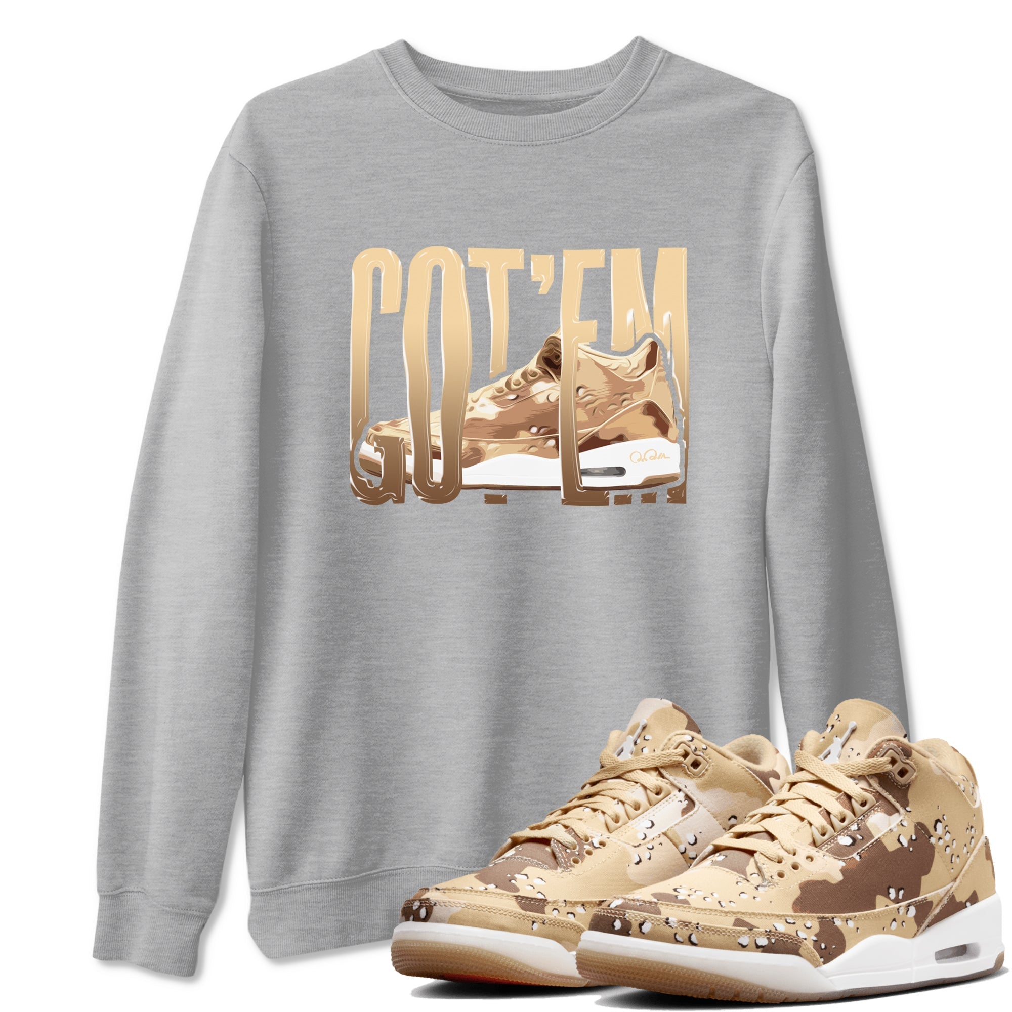 Wiggling Gotem snkmatch Tees - Air Jordan 3 Desert Camo