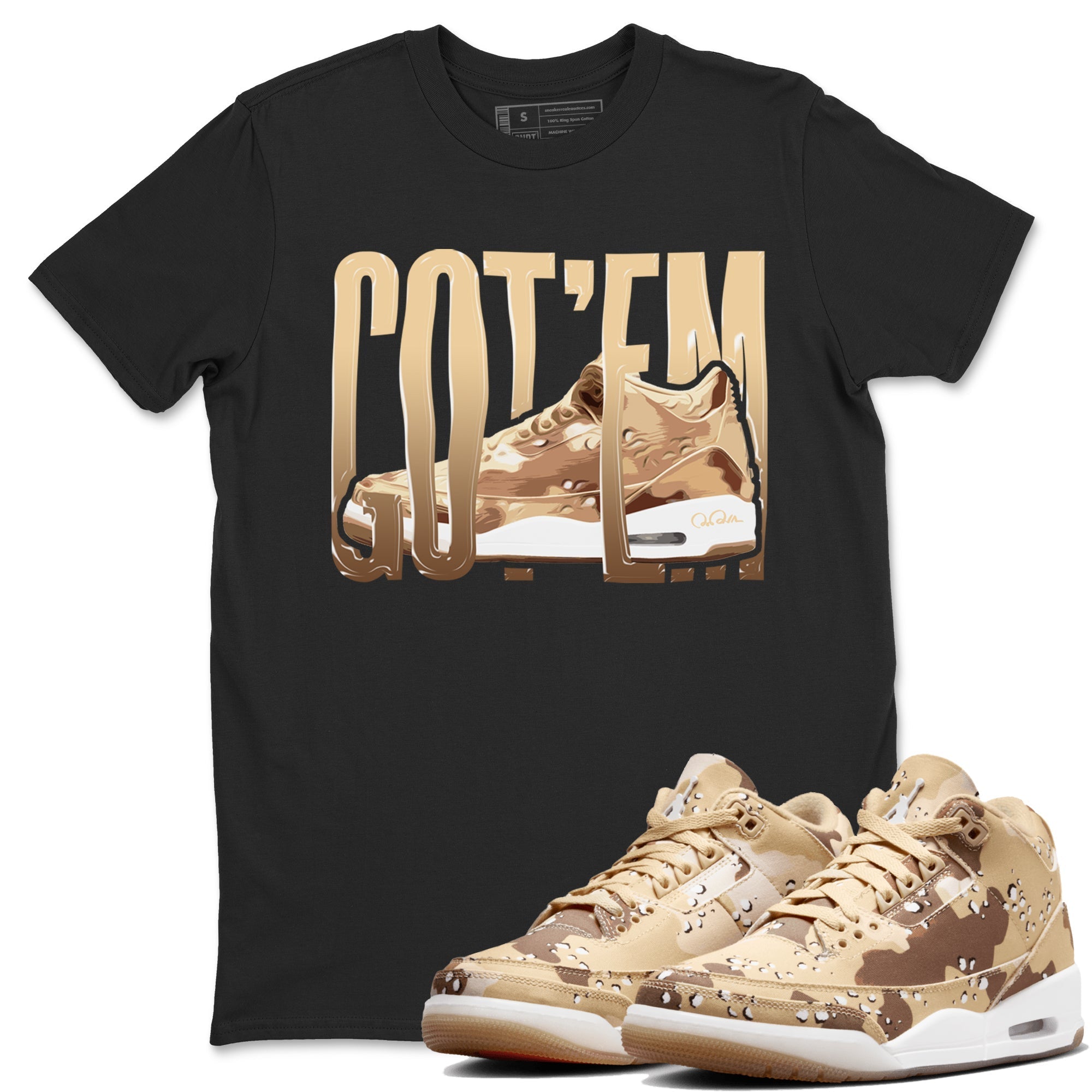 Wiggling Gotem snkmatch Tees - Air Jordan 3 Desert Camo
