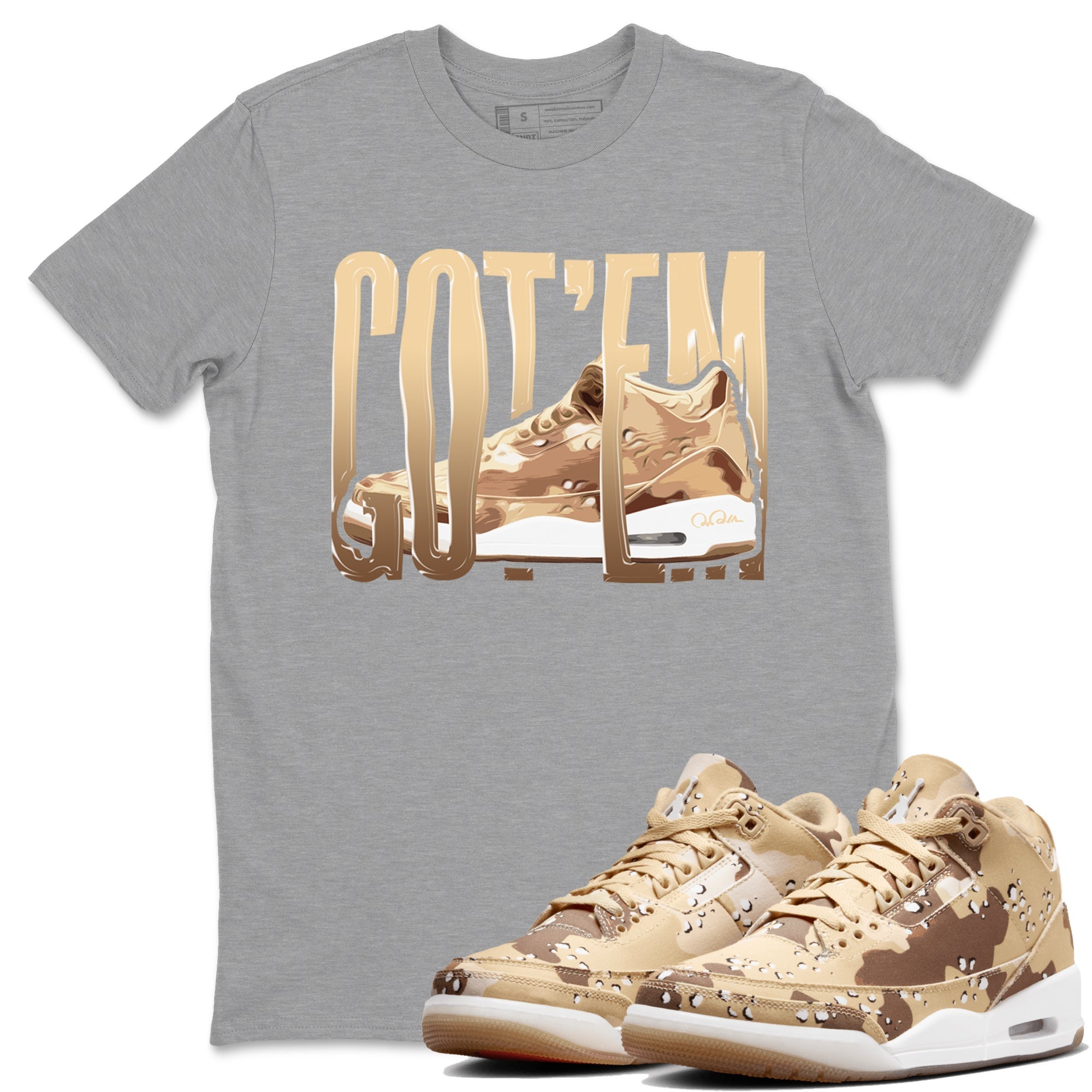Wiggling Gotem snkmatch Tees - Air Jordan 3 Desert Camo