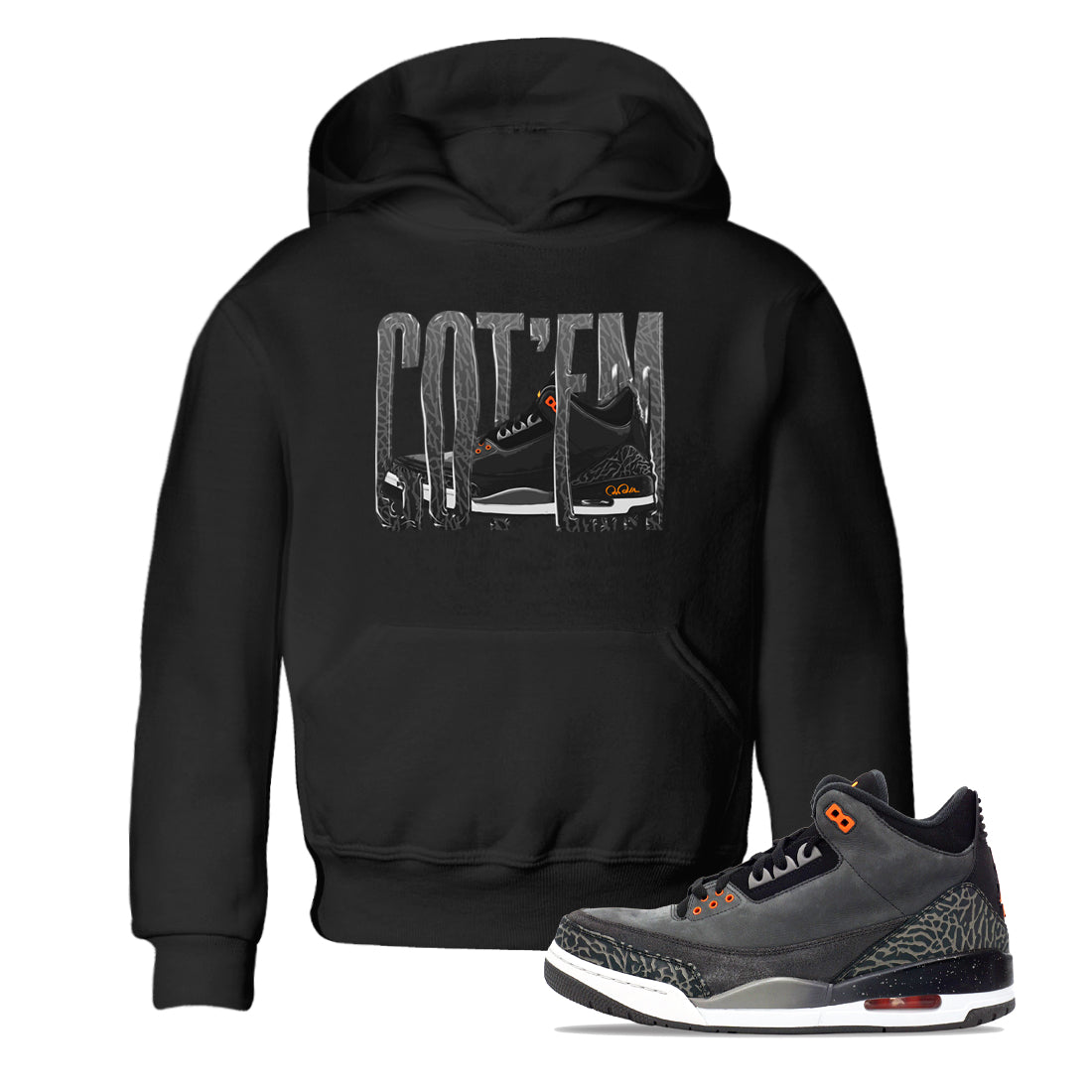 Wiggling Gotem snkmatch Tee Kids - Air Jordan 3 Fear