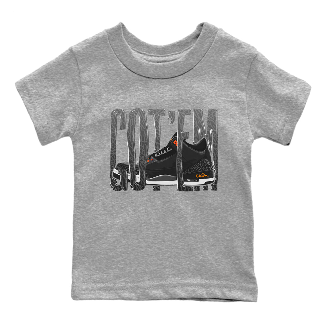 Wiggling Gotem snkmatch Tee Kids - Air Jordan 3 Fear