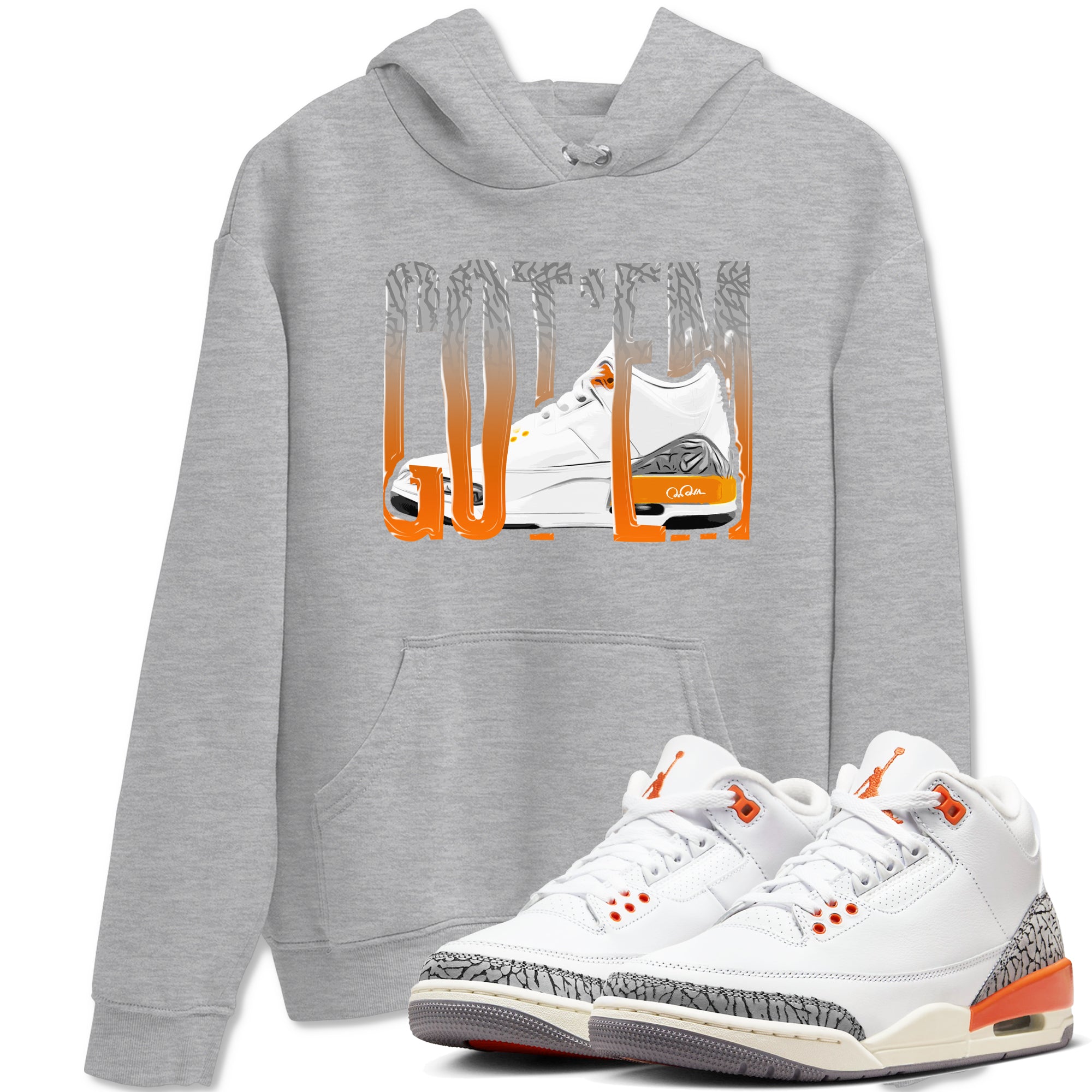 Wiggling Gotem snkmatch Tees - Air Jordan 3 Georgia Peach
