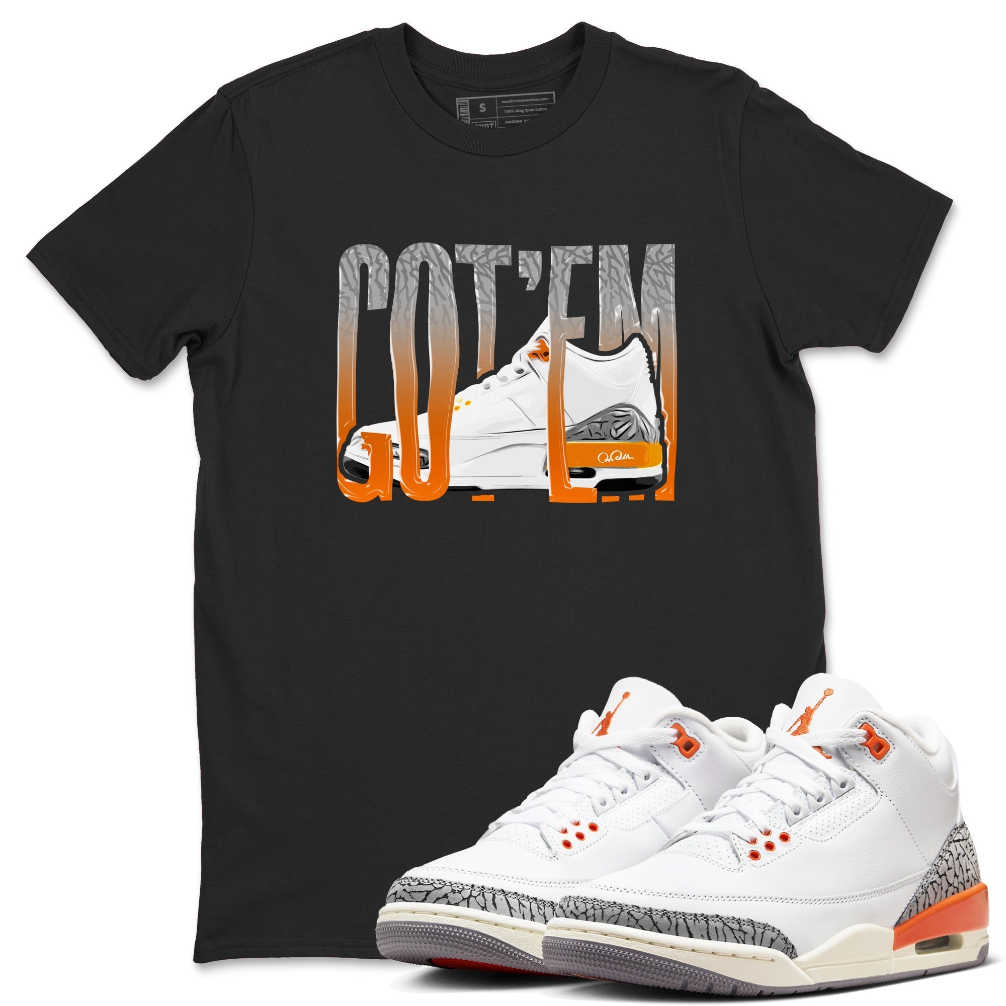 Wiggling Gotem snkmatch Tees - Air Jordan 3 Georgia Peach