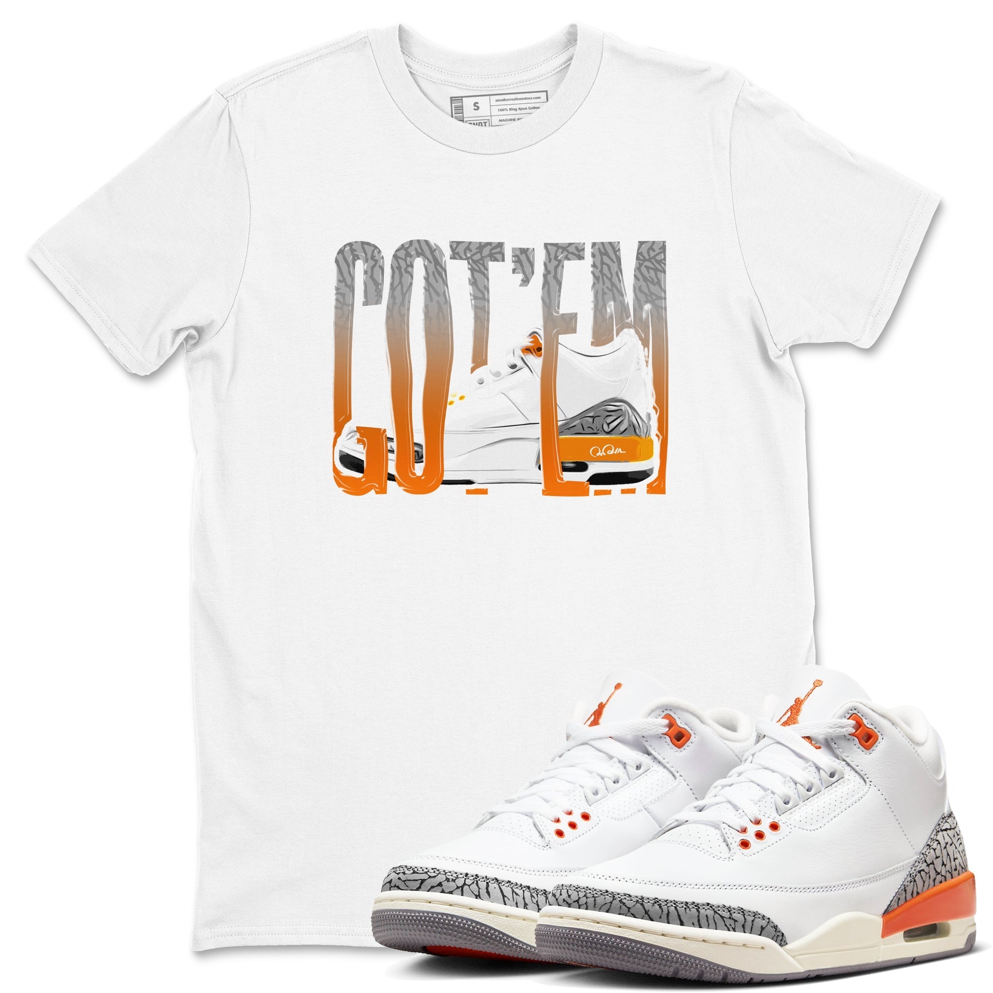 Wiggling Gotem snkmatch Tees - Air Jordan 3 Georgia Peach