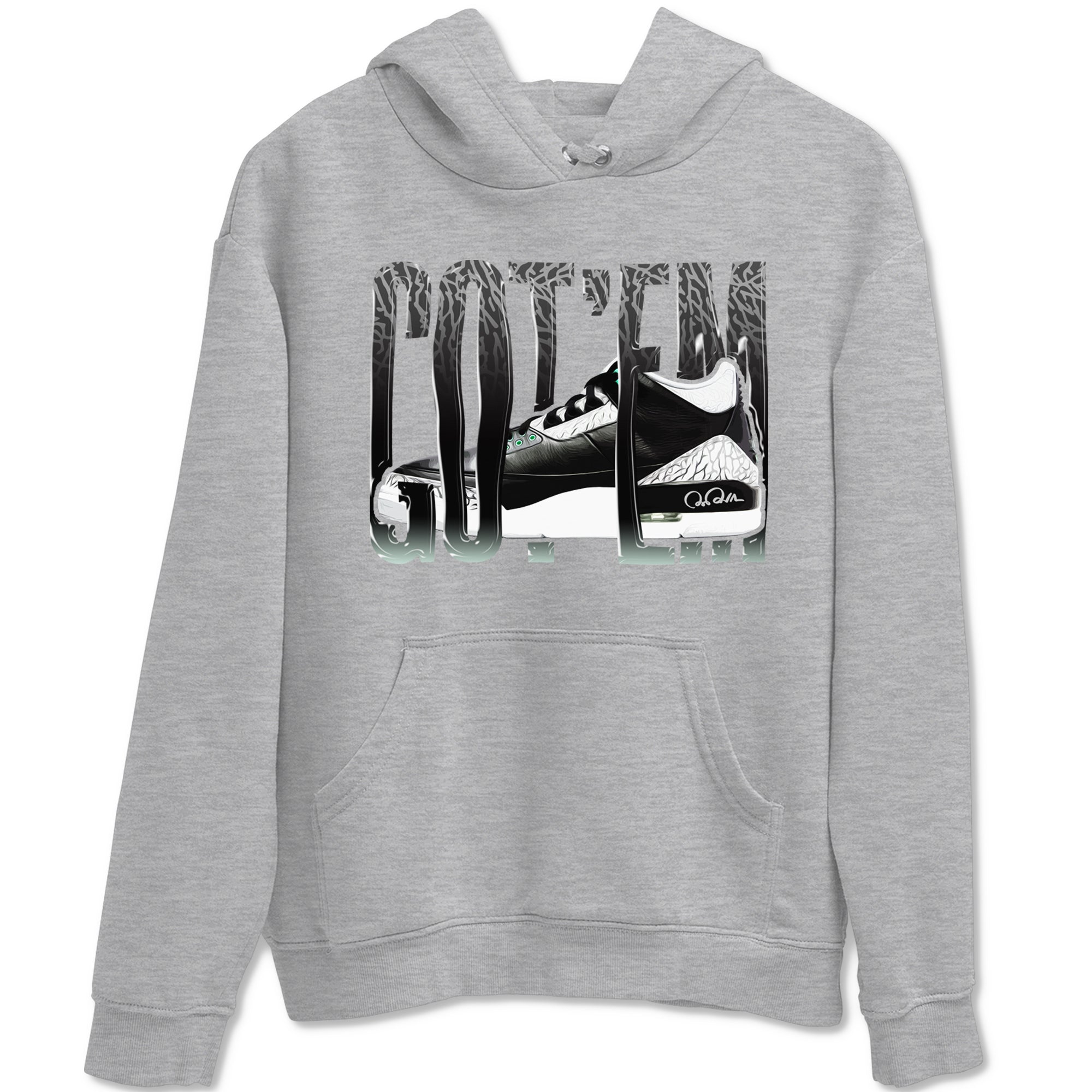 Wiggling Gotem snkmatch Tees - Air Jordan 3 Green Glow