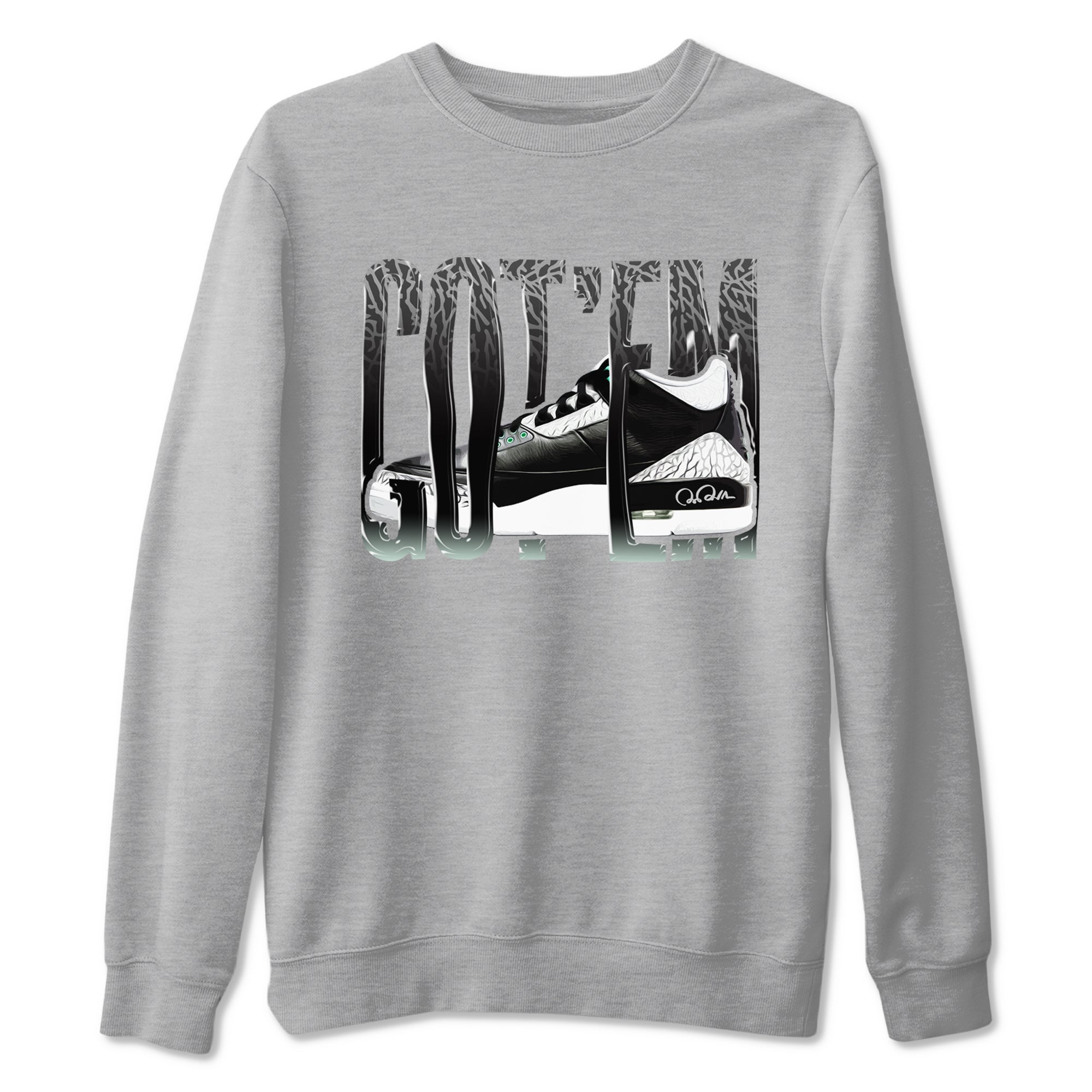Wiggling Gotem snkmatch Tees - Air Jordan 3 Green Glow