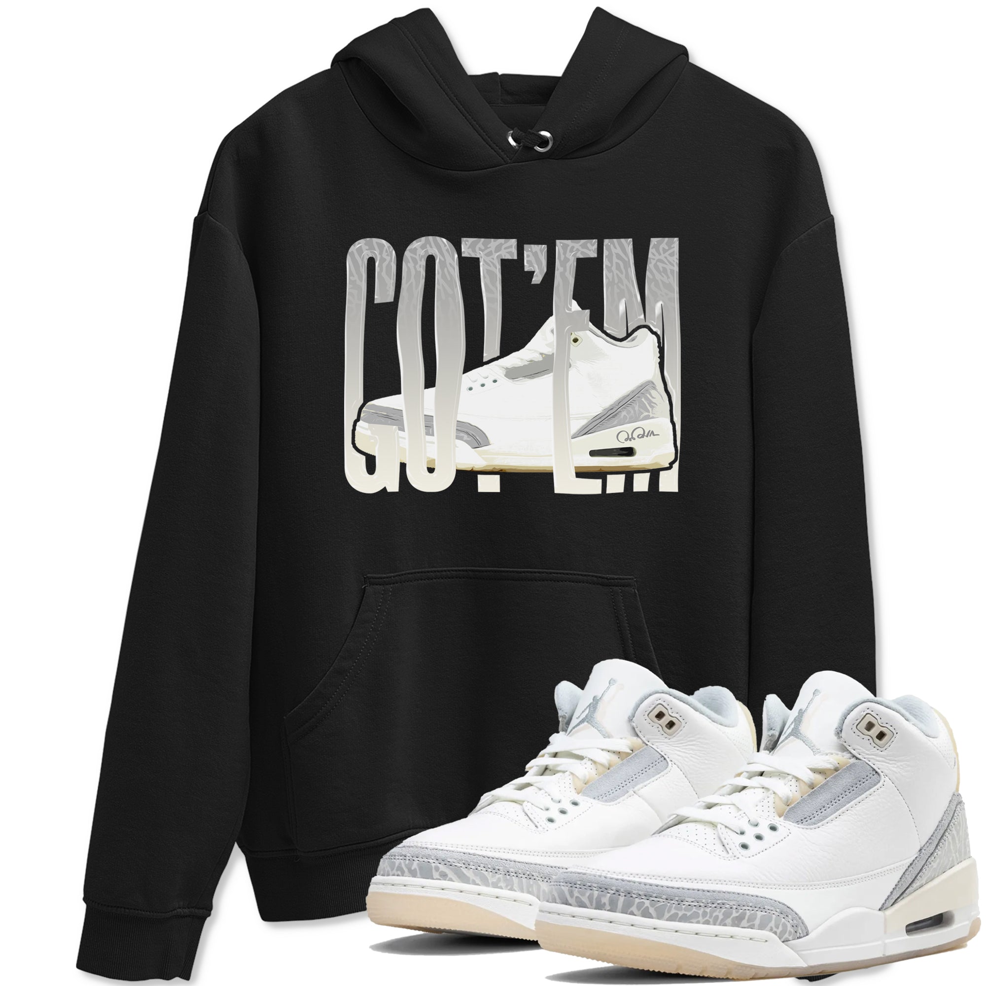 Wiggling Gotem snkmatch Tees - Air Jordan 3 Ivory